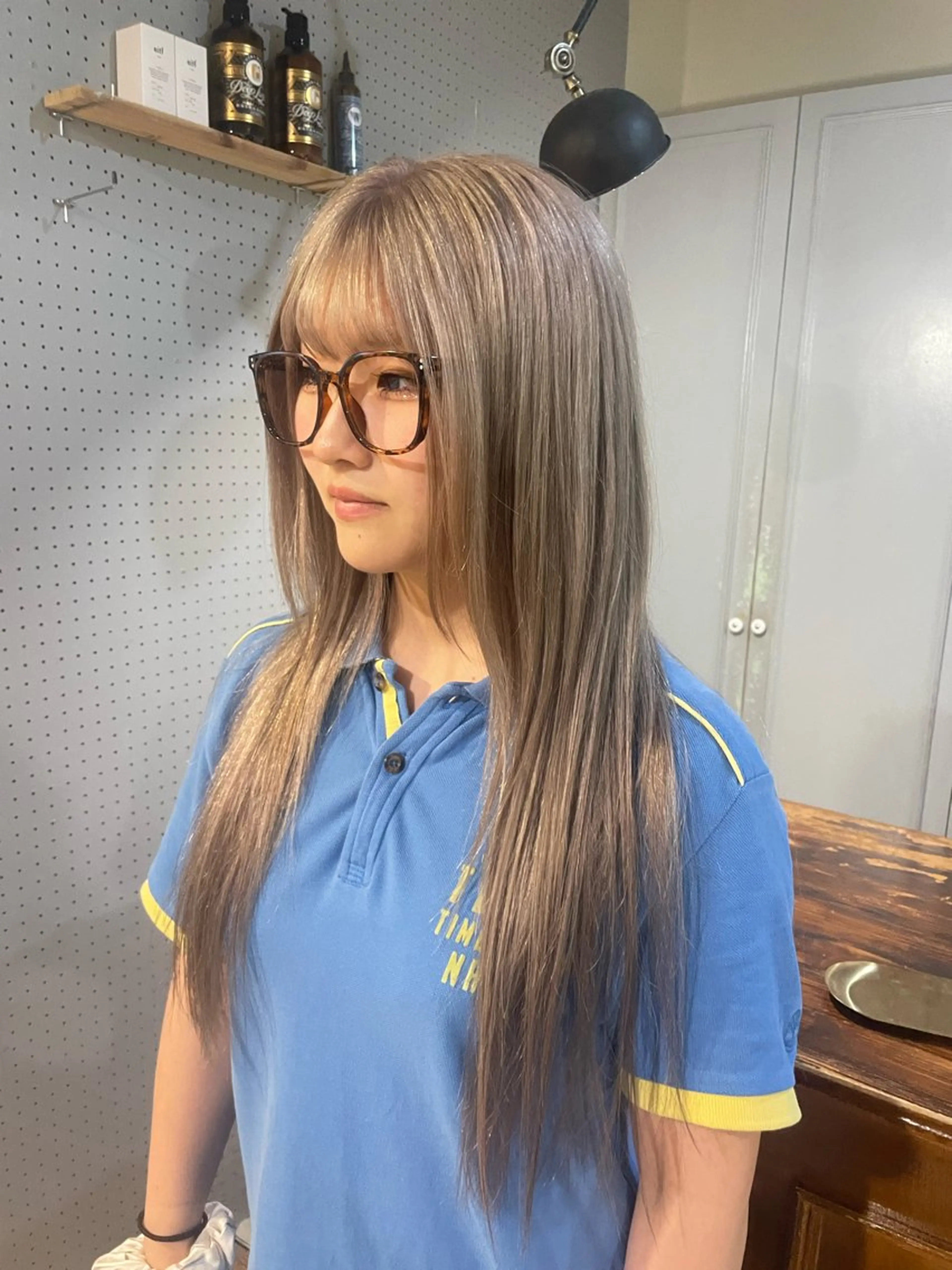 セミロング カラー ヘアカラー トリートメント 🤩噂のMr.髪ポジ ティブ®️yu🤩のヘアスタイル