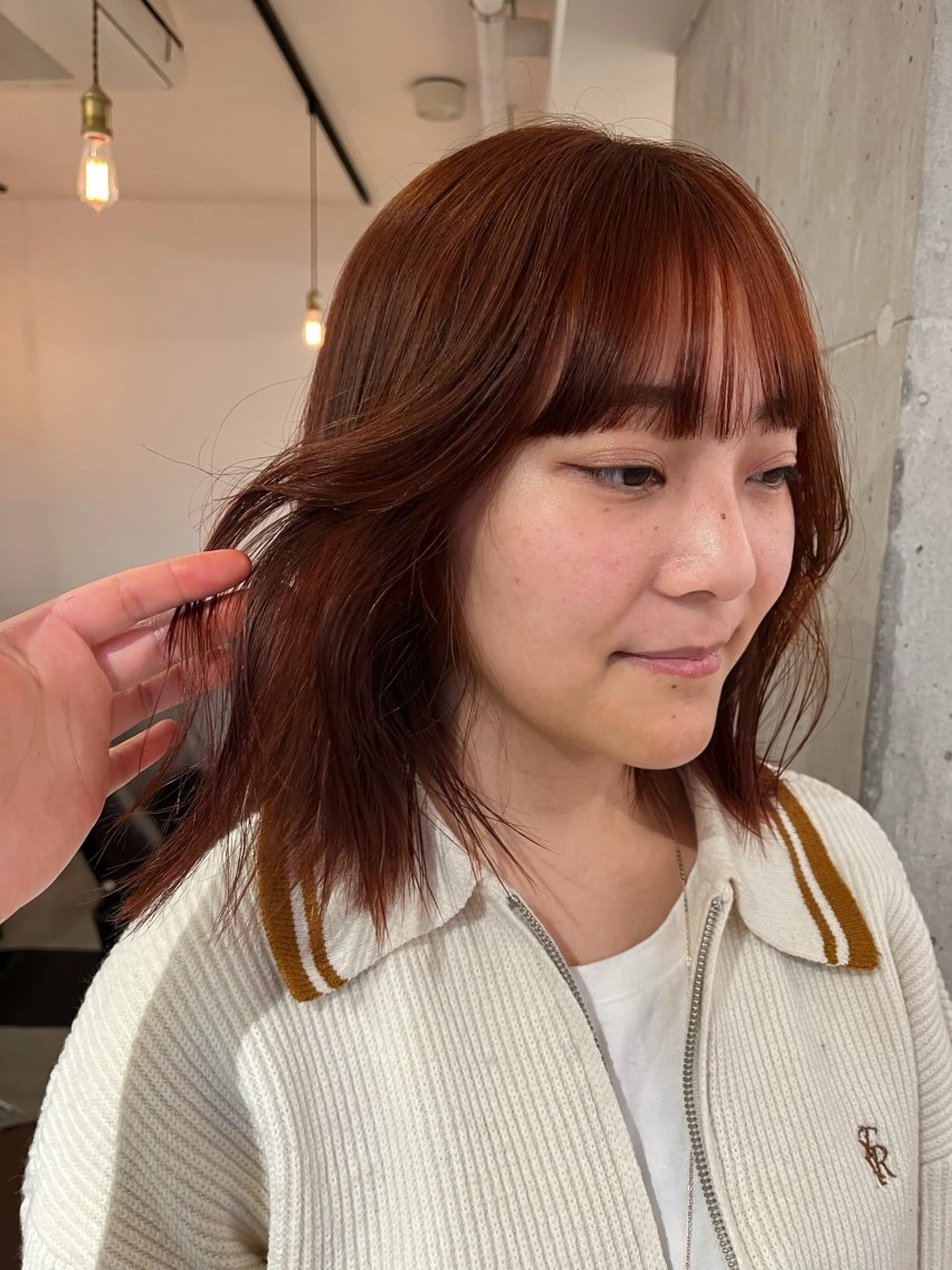 ミディアム カラー 暖色カラー 🌼クニトウメイのヘアスタイル
