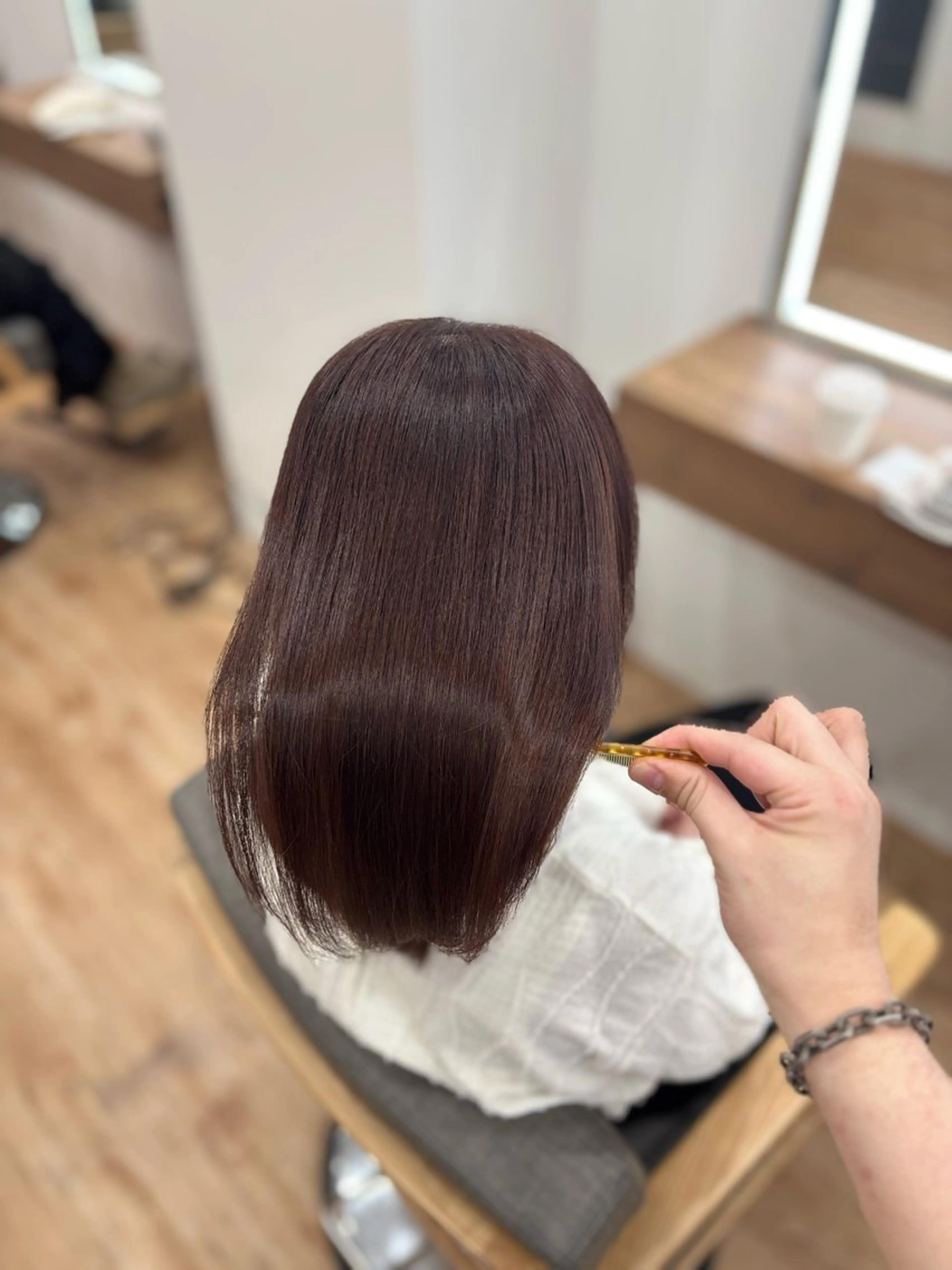 ミディアム 髪質改善 トリートメント トリートメント little 小濱彰太のヘアスタイル