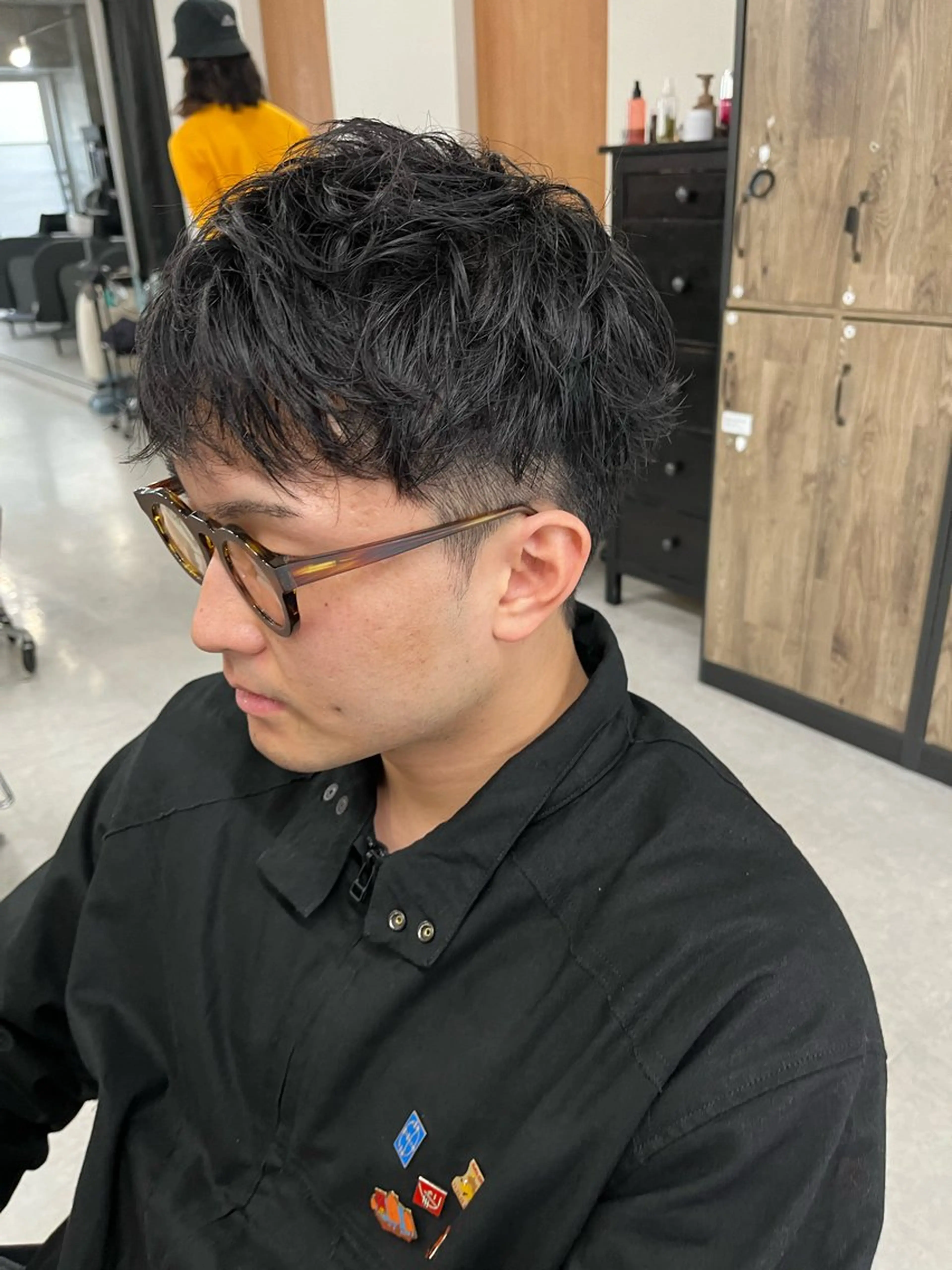ショート メンズ メンズパーマ カット メンズカット メンズパーマヤマザキのヘアスタイル