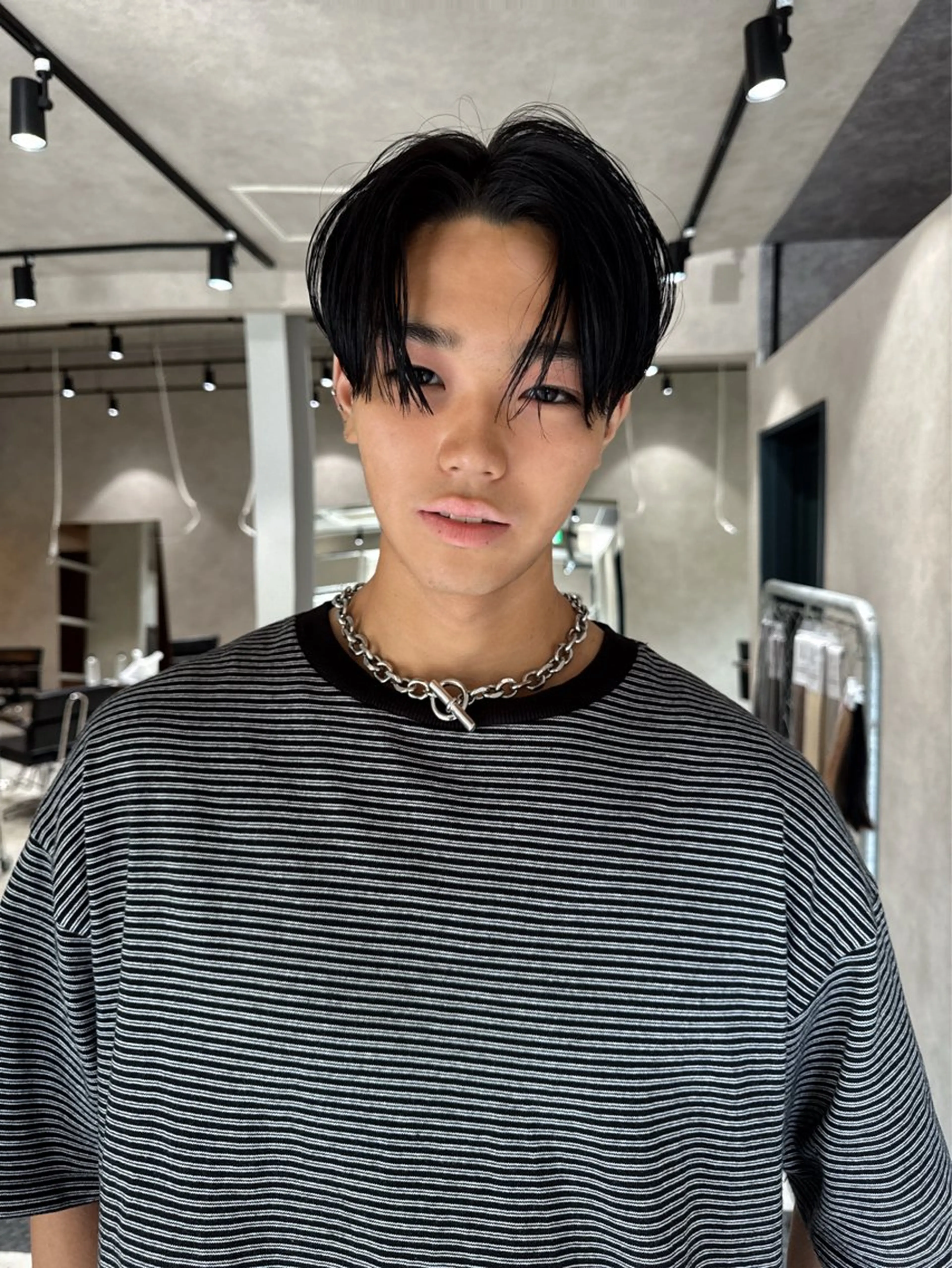 メンズ センターパート カット 進藤 叶羽のヘアスタイル
