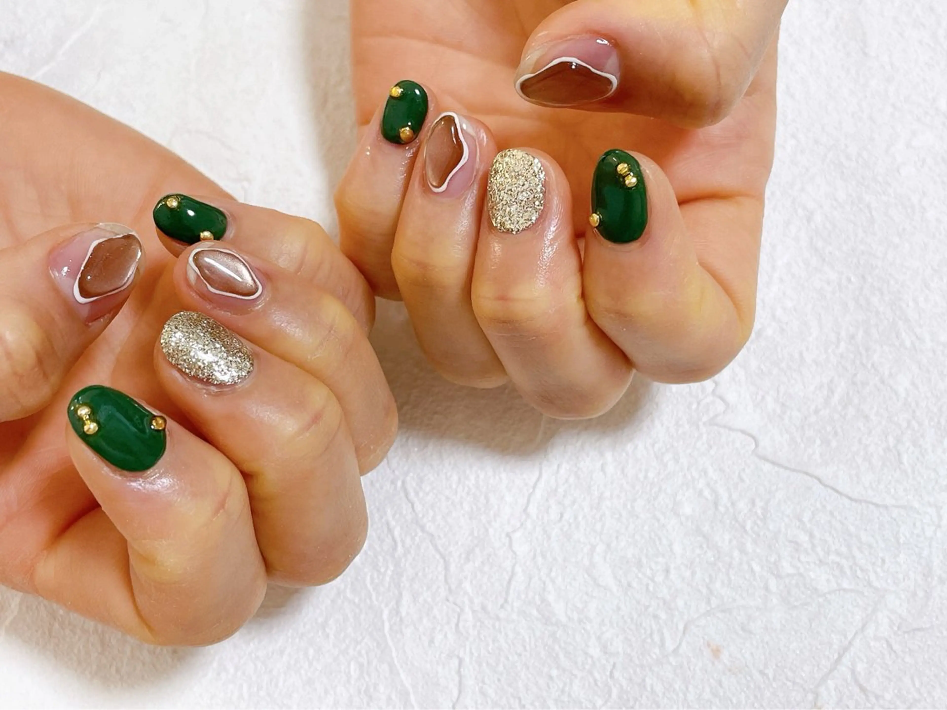 ネイル オーロラネイル フットネイル フレンチネイル ジェルネイル 韓国ネイル Mogu nail 二子玉川のネイルデザイン