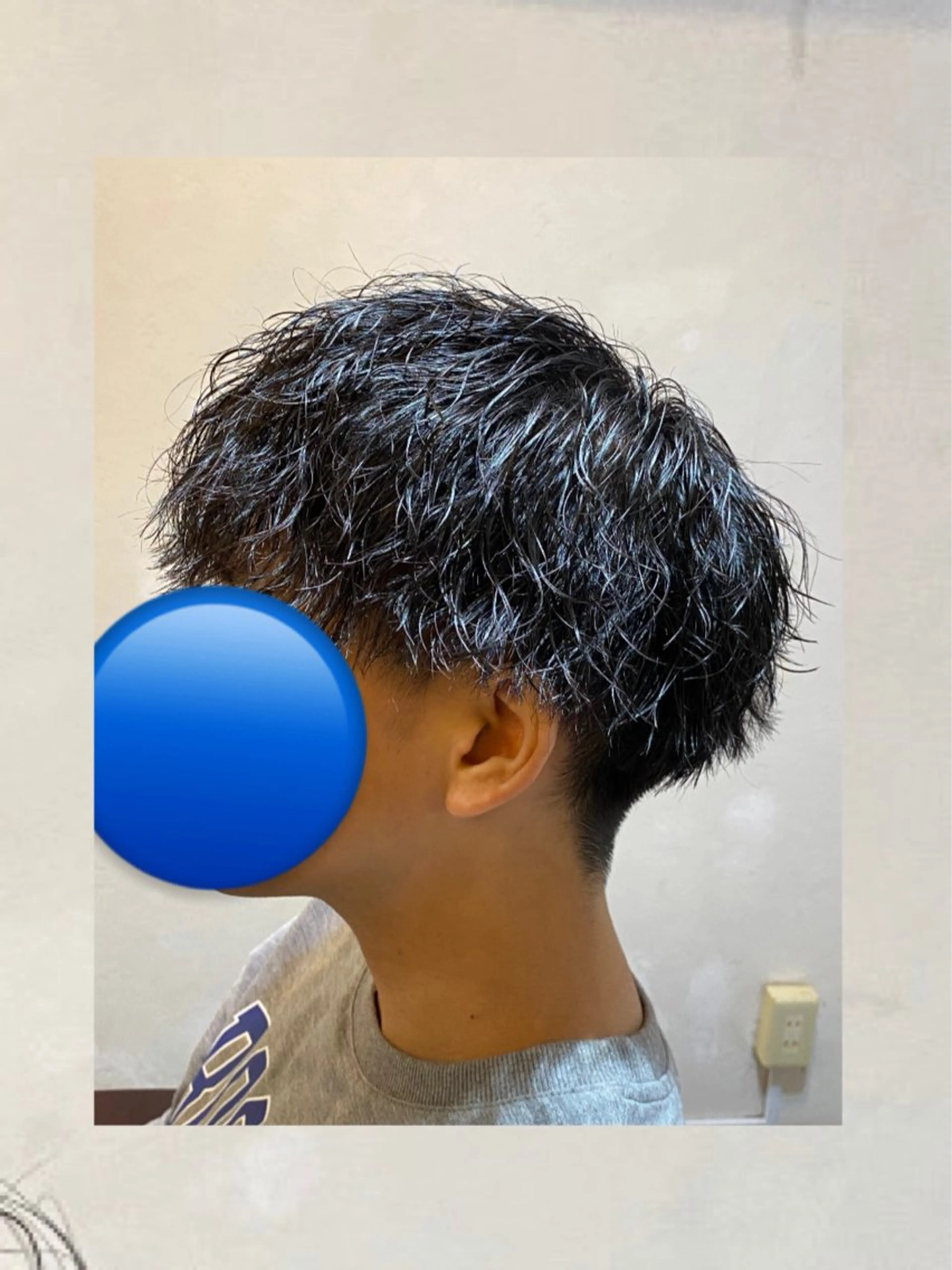 パーマ メンズ カット パーマ ヘッドスパ うる艶ワンカラー/ 似合わせ　中野拓侍のヘアスタイル
