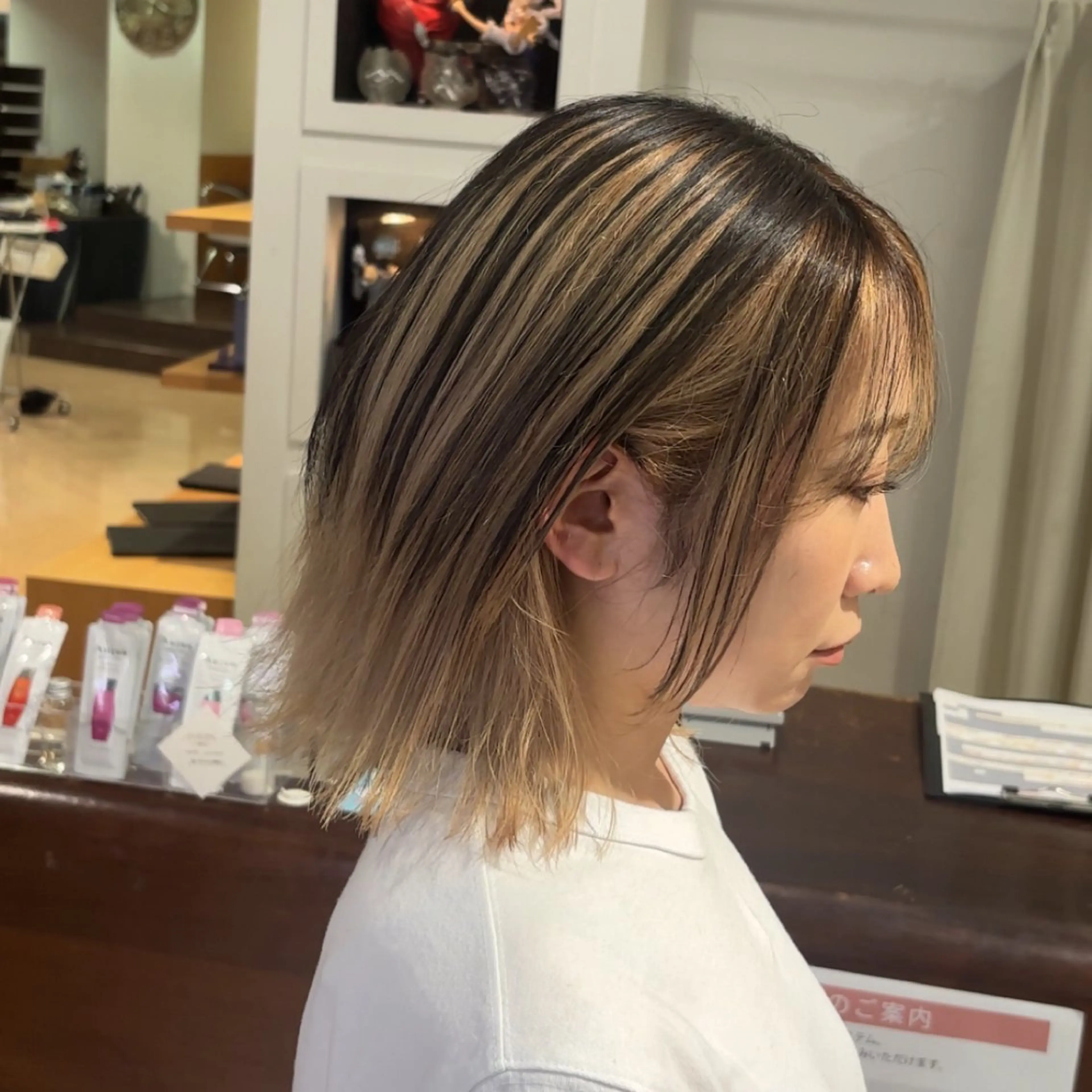 ショート カラー メンズケアパーマ✨️ ケアブリーチカラーのヘアスタイル