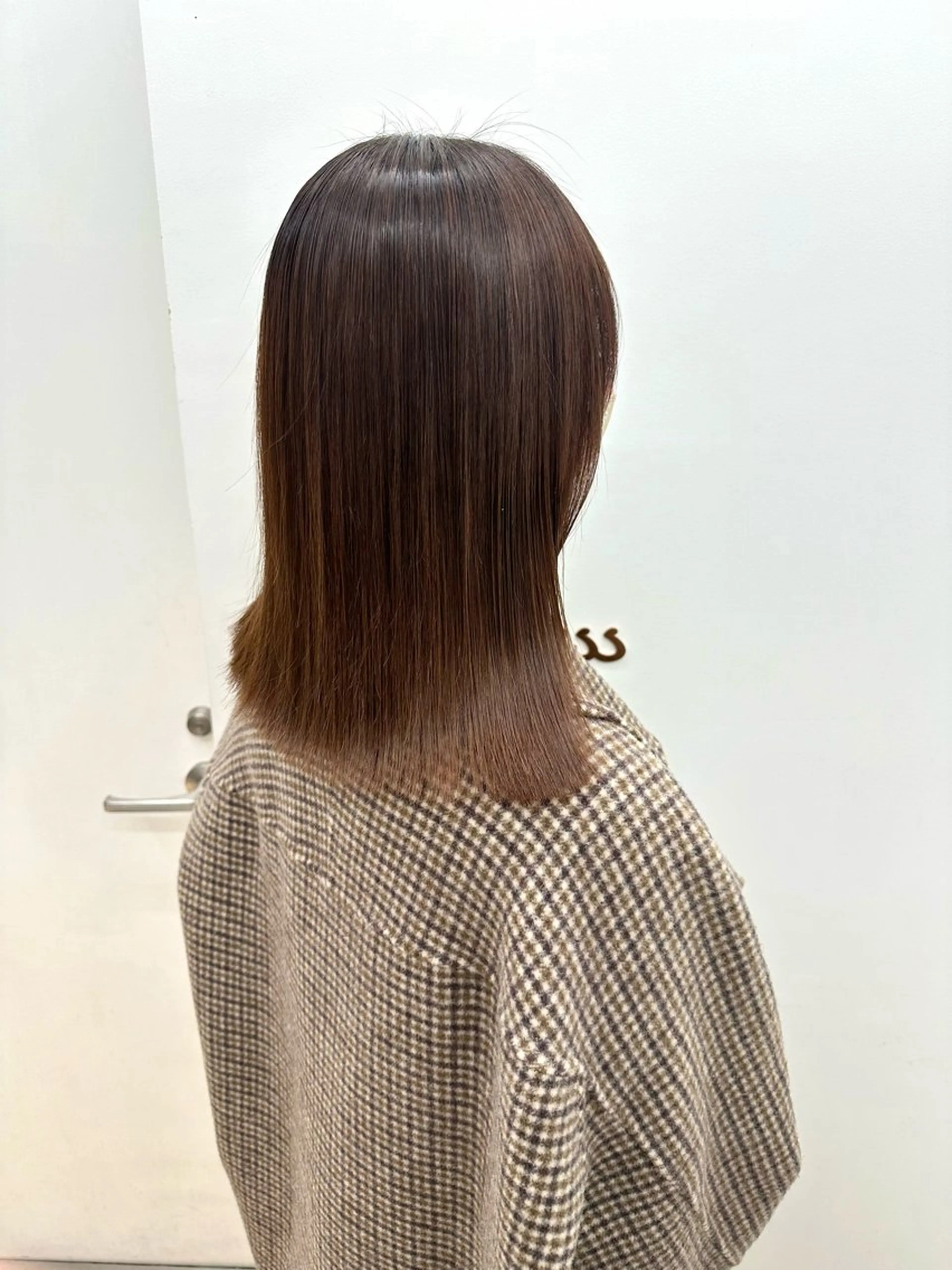 セミロング パーマ 縮毛矯正 安丸 結夏のヘアスタイル