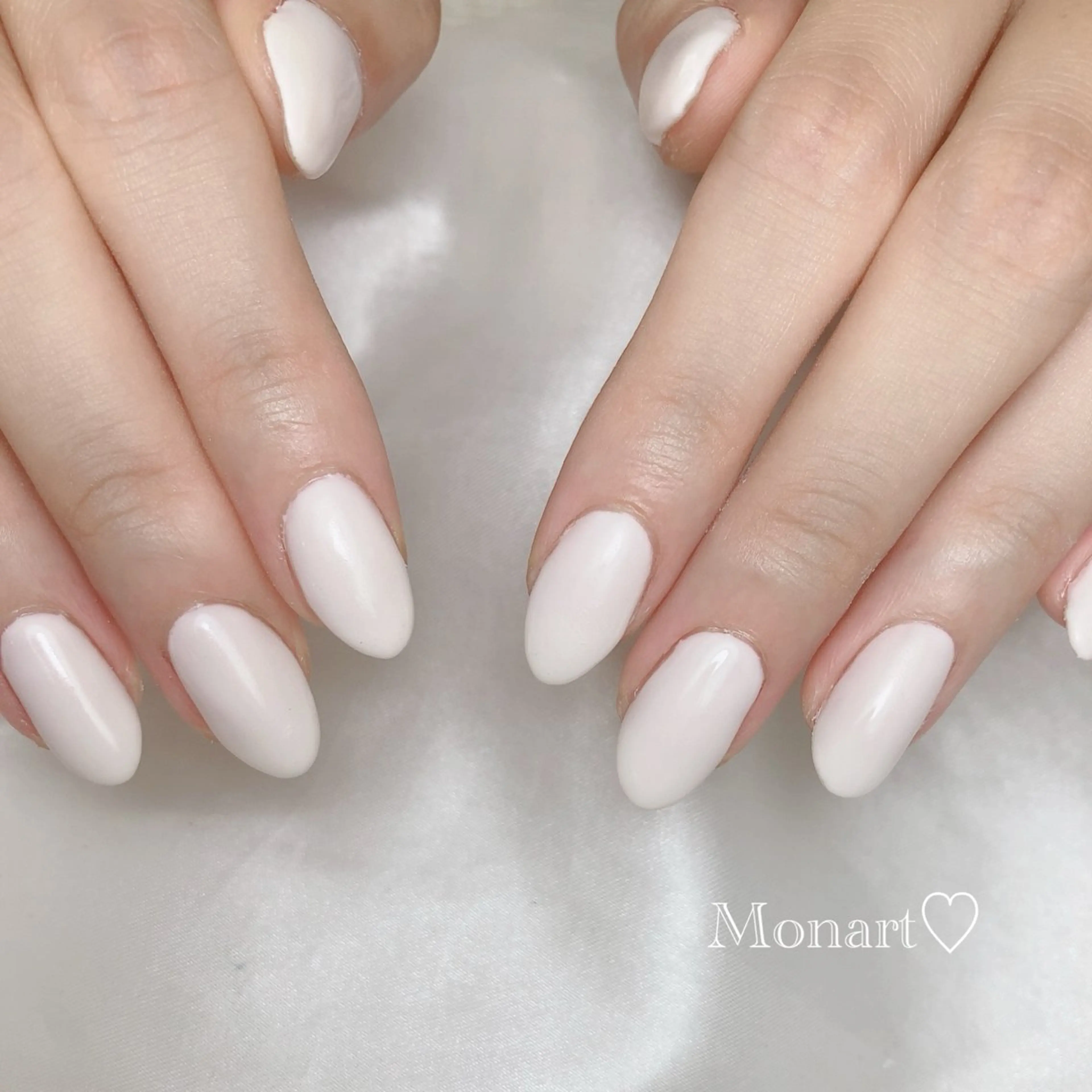 ネイル ホワイト Monart♡ Misaoのネイルデザイン