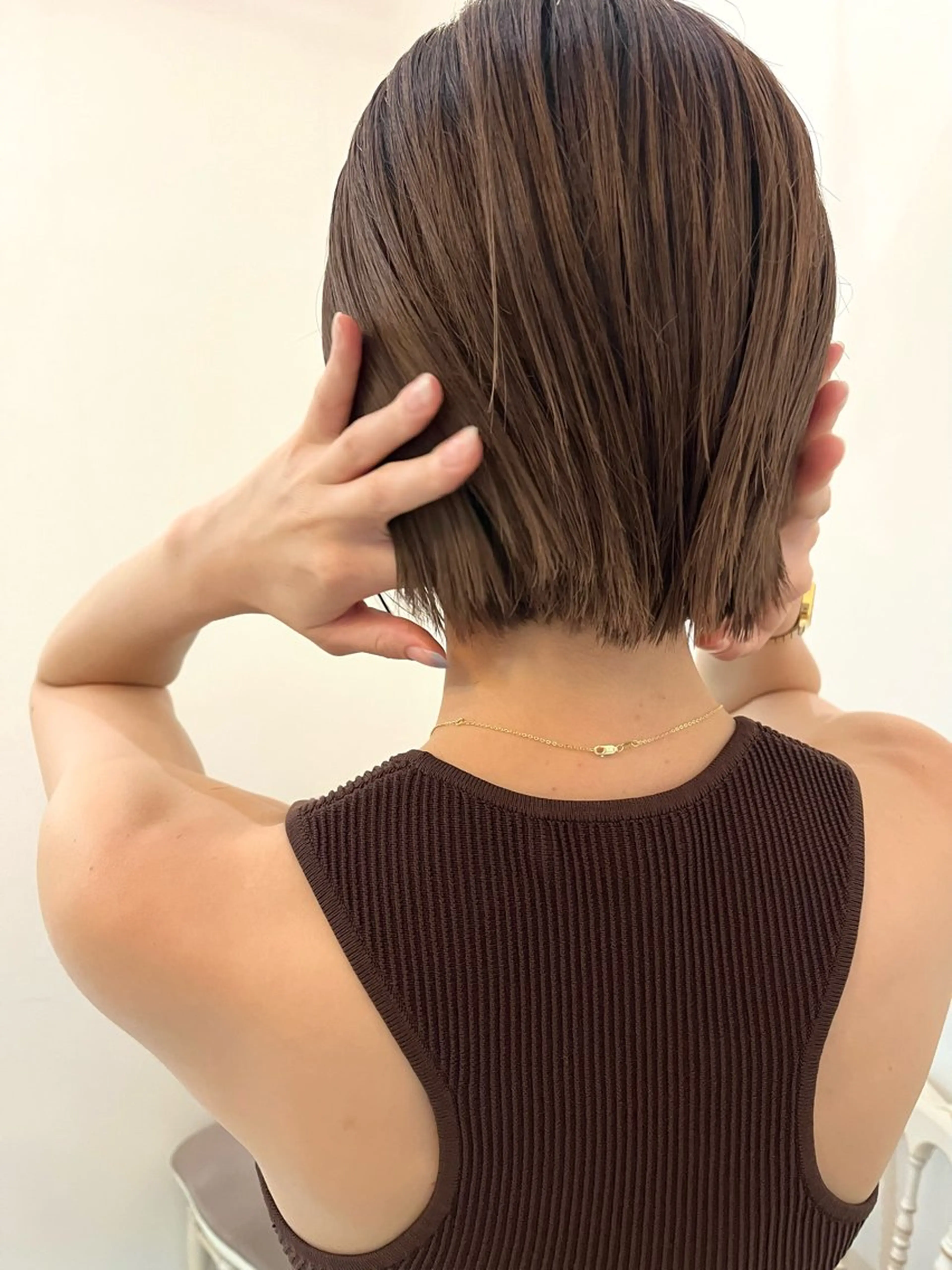 ショート カラー カット ヘアカラー トリートメント en,所属・en,似合わせカット /ボブ/透明感カラーのヘアスタイル