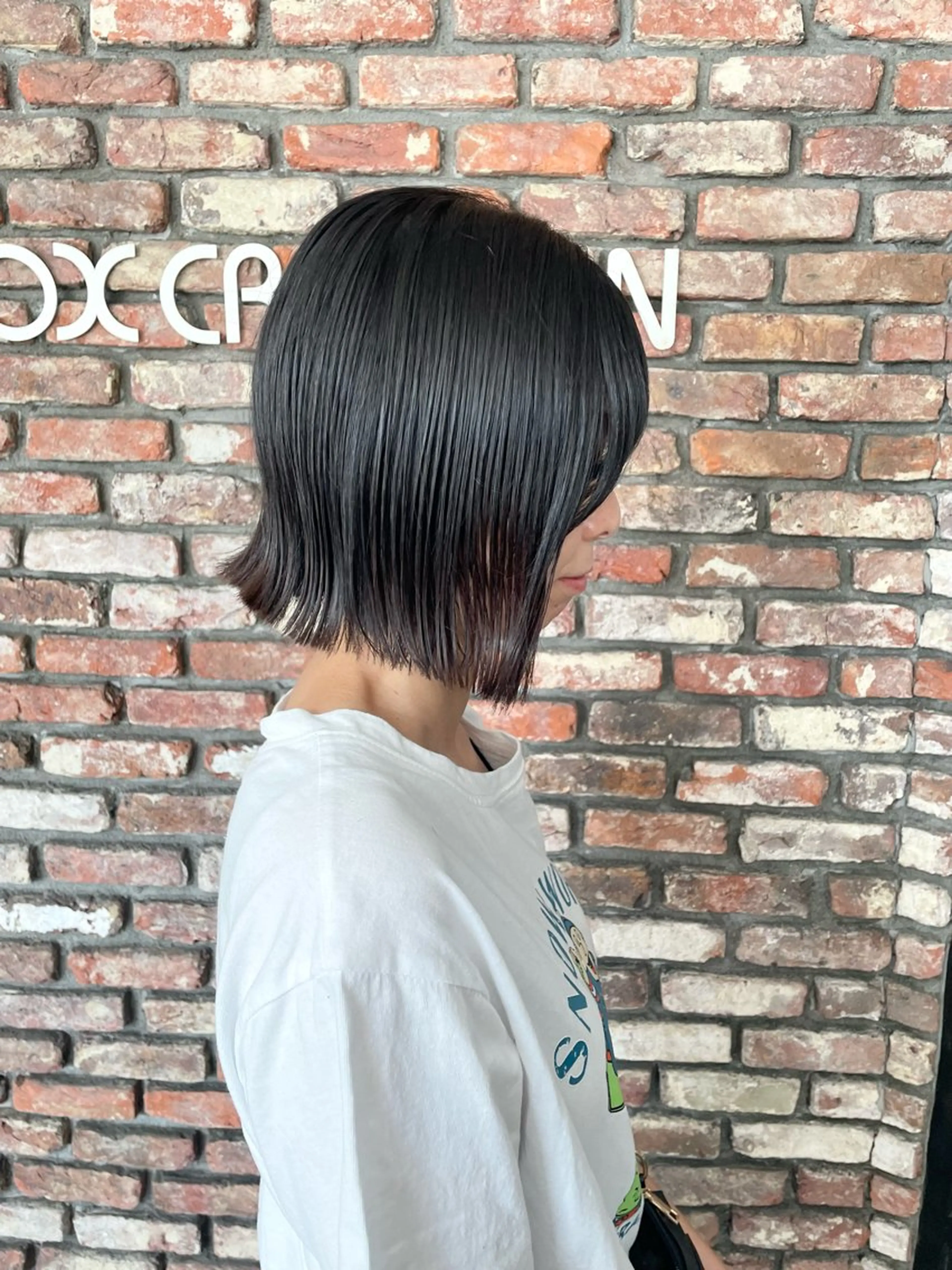 ショート 切りっぱなしボブ ボブ マ オのヘアスタイル