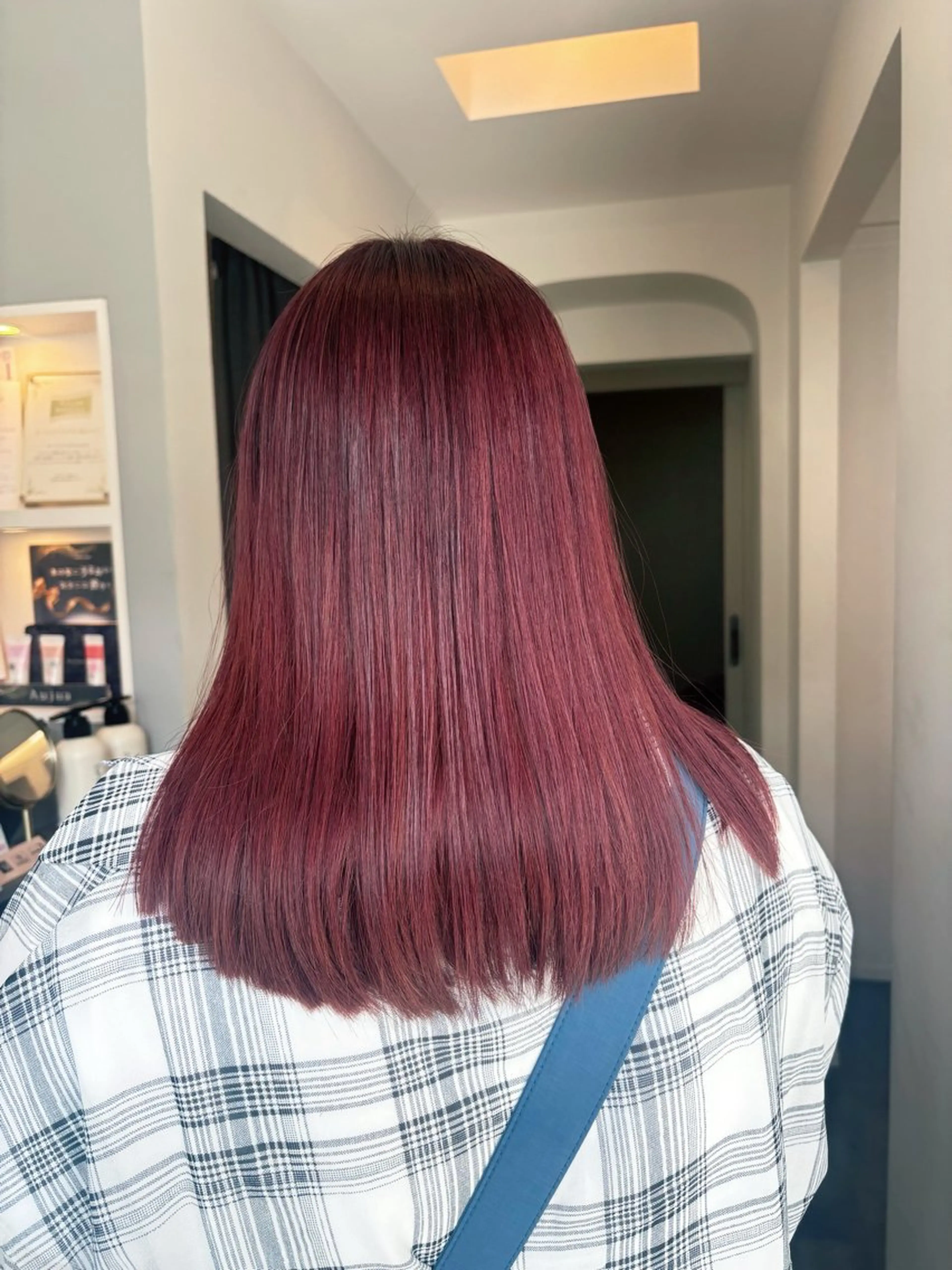 ミディアム カラー カット ヘアカラー トリートメント 栗林 茉那のヘアスタイル