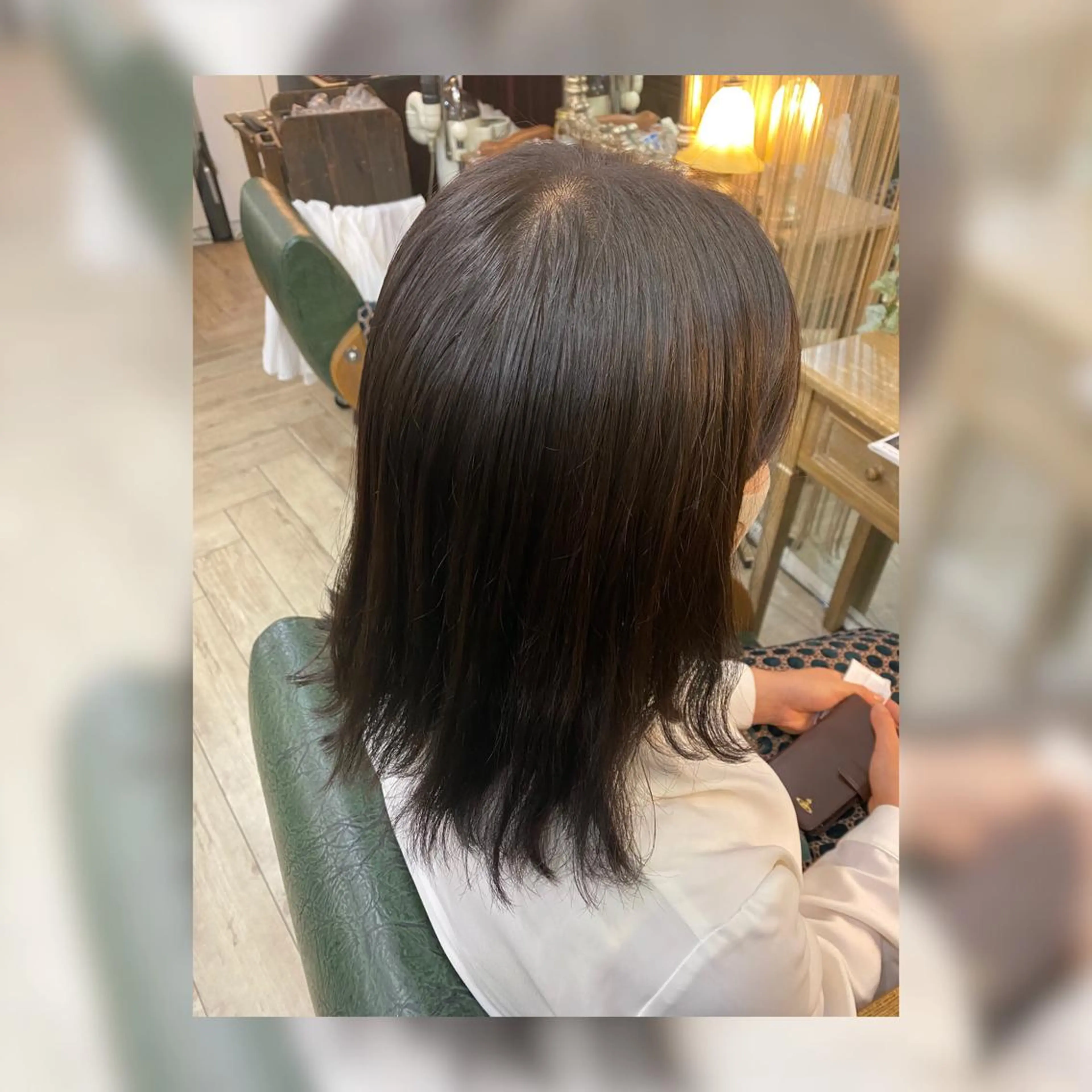 ミディアム カラー アッシュ WELLM表参道 高杉梨鬼也のヘアスタイル