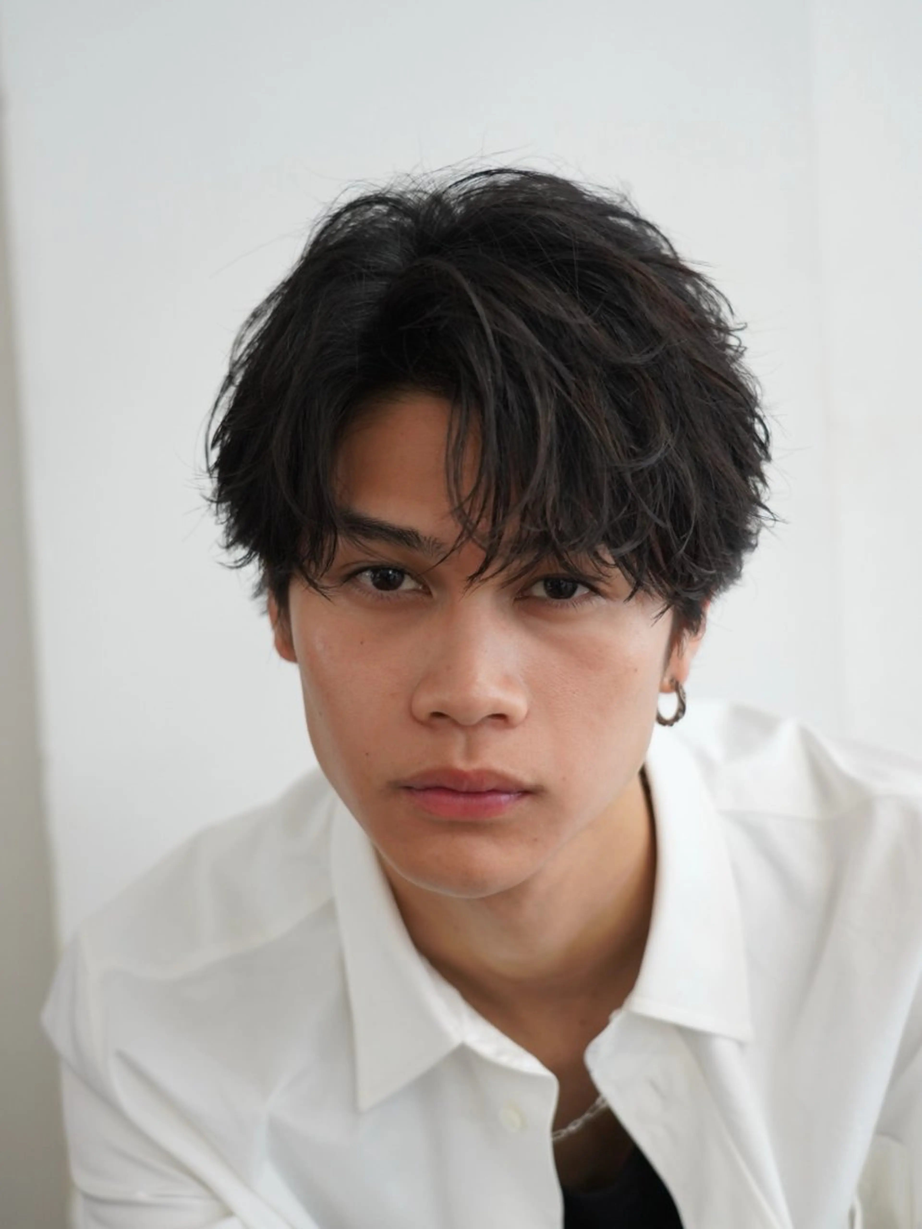 ショート パーマ ヘアアレンジ メンズ フェザーパーマ メンズパーマ ショートヘア カット パーマ トリートメント fifth大分所属・fifth 安藤海哉のヘアスタイル