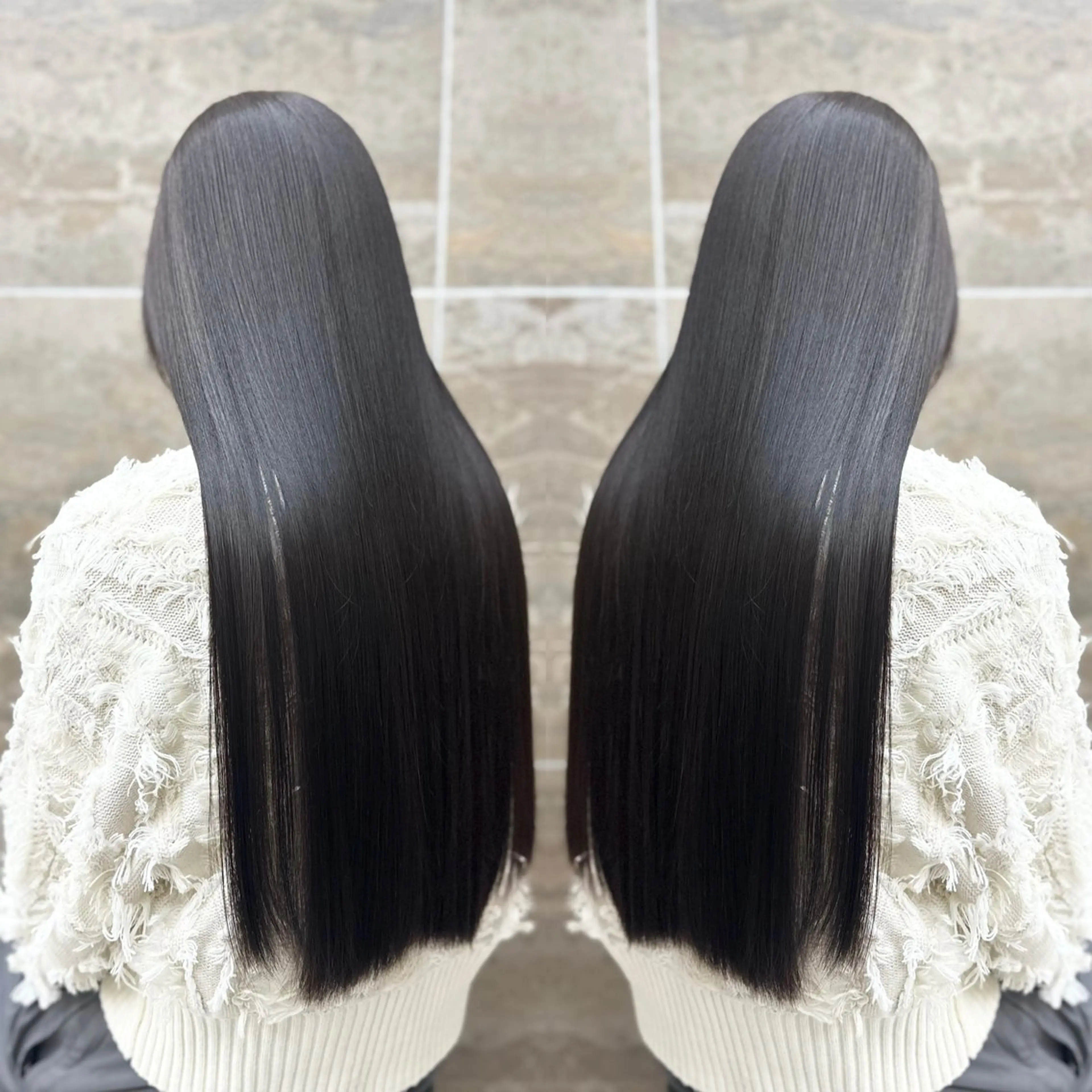 ロング カラー パーマ 縮毛矯正 【髪質改善特化】 tamのヘアスタイル