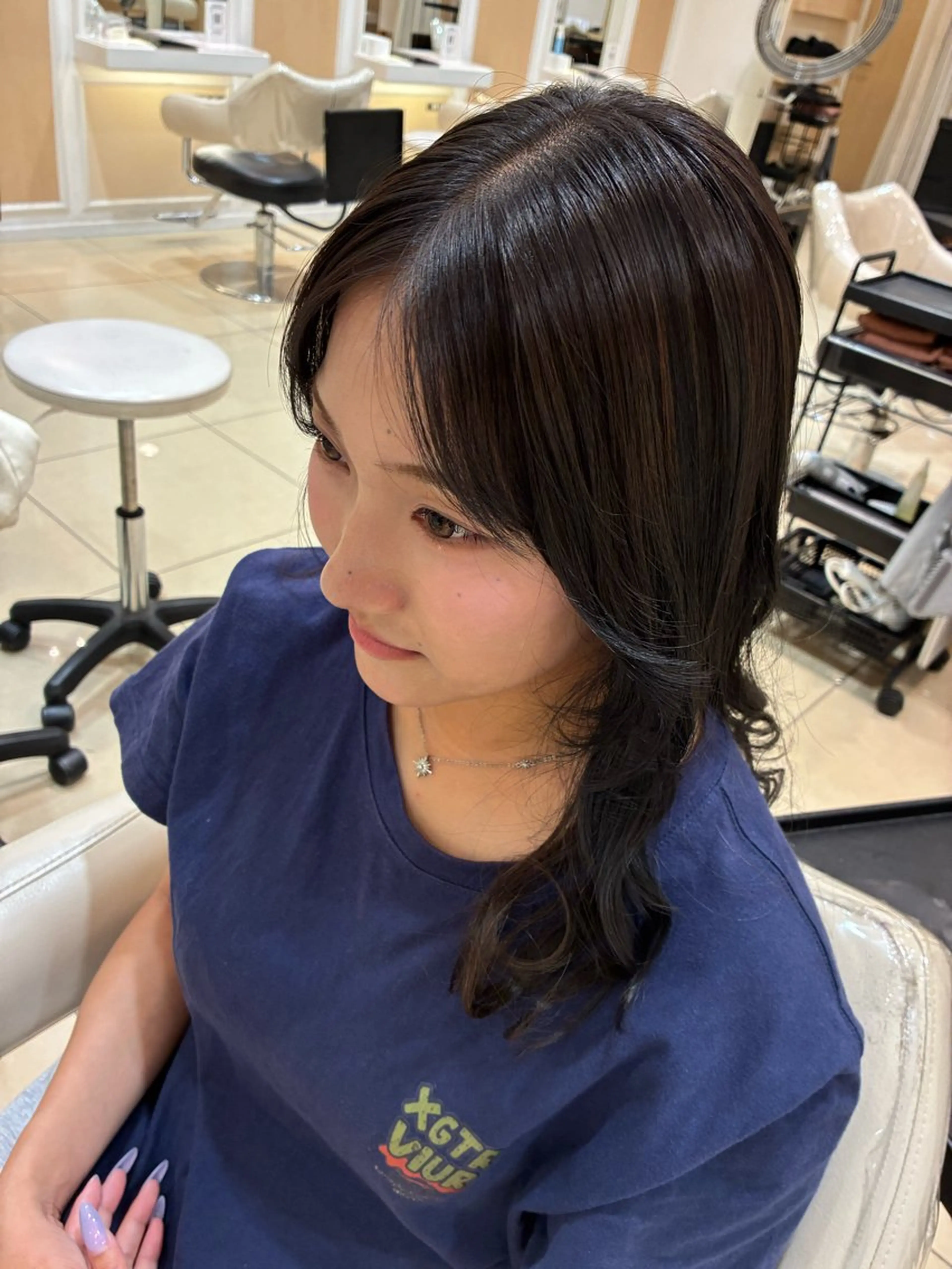 セミロング ヘアアレンジ 韓国風ヘア トリートメント 🫧Ash中目黒 Kotoka🫧のヘアスタイル