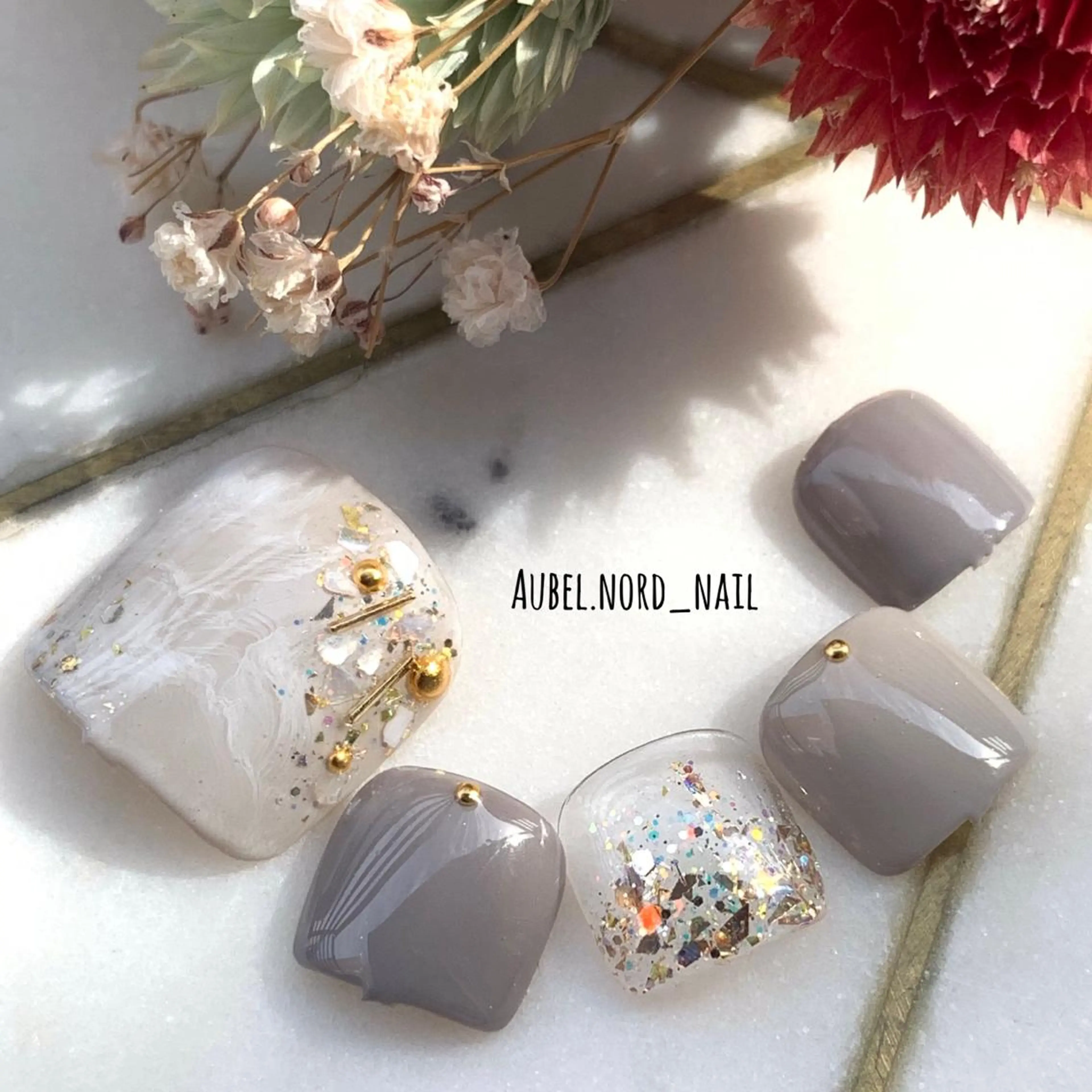 ネイル フットネイル Aubel.nord_nail所属・Aubel.nord オーベルノールのネイルデザイン