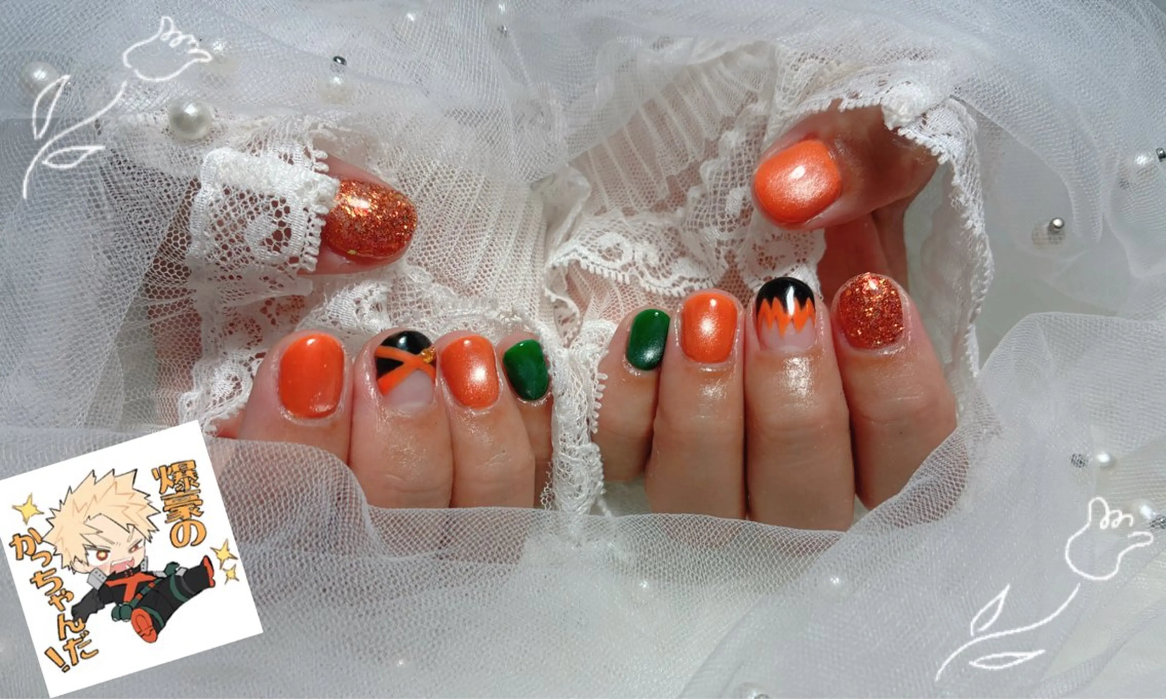 ネイル ラメ(グリッター) 持ち込み ママ ごとのネイルデザイン