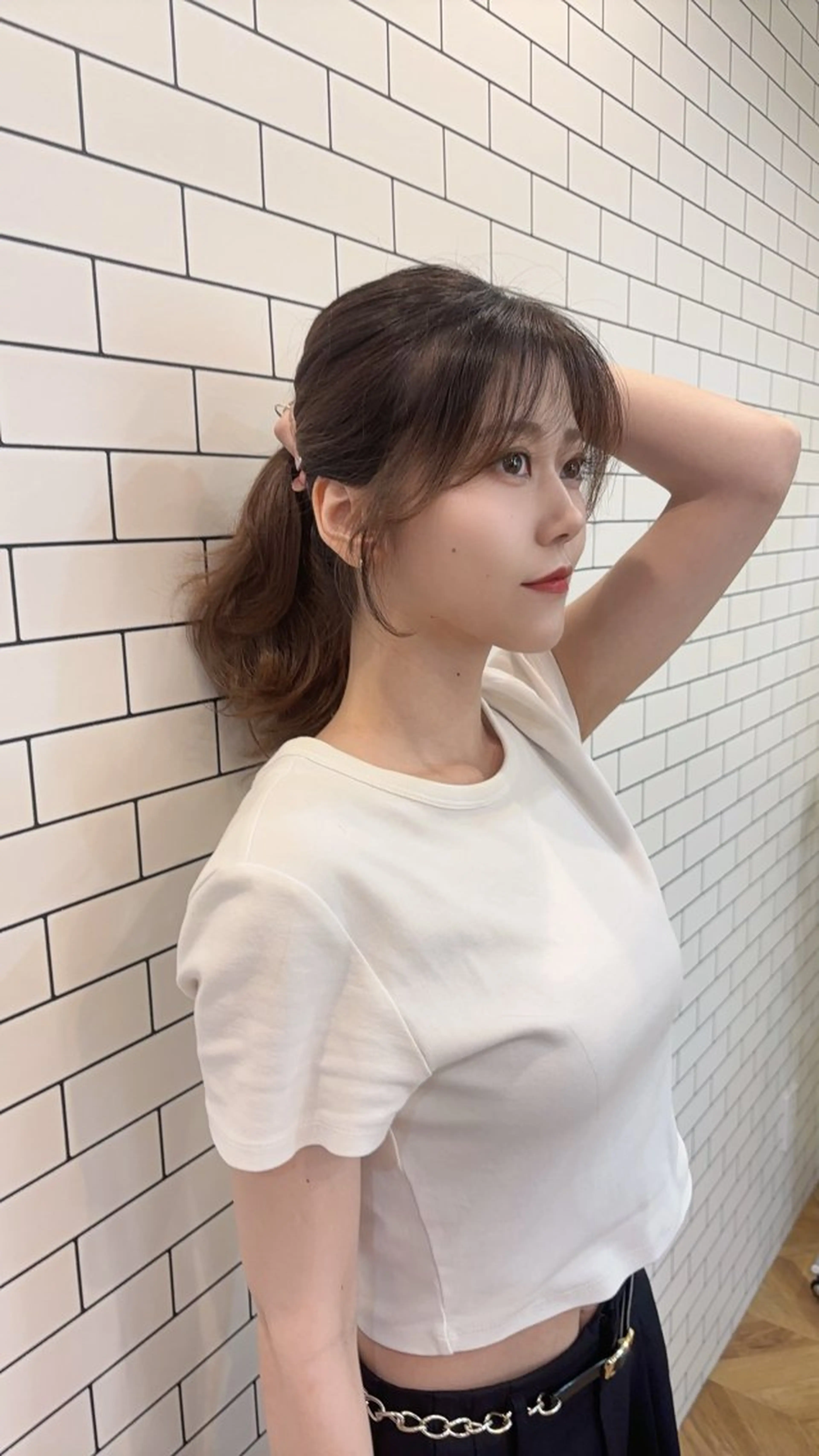 セミロング カット ヘアカラー 村上 乃綾のヘアスタイル
