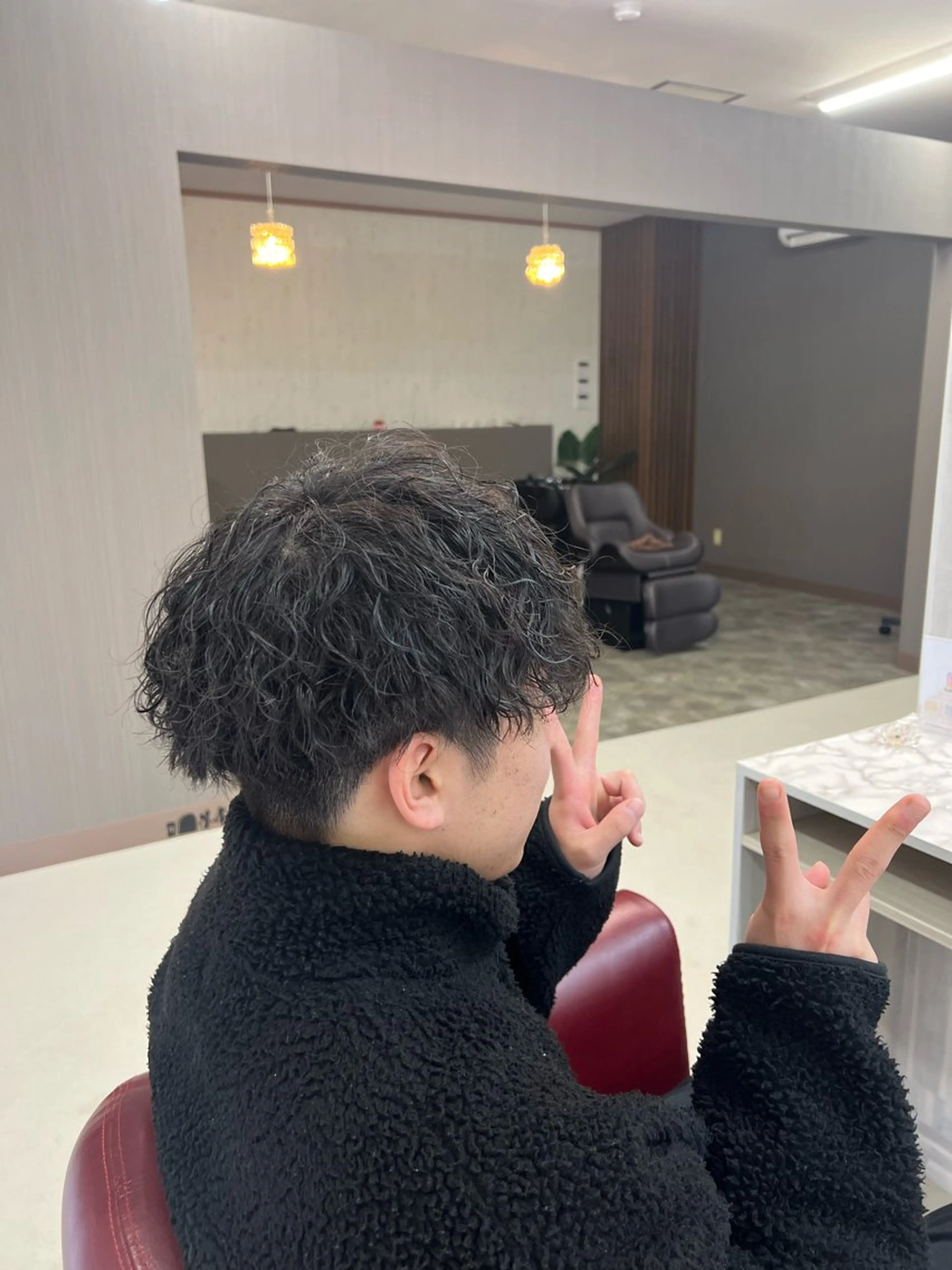 ショート パーマ メンズ メンズパーマ 波巻きパーマ KEN 🌟のヘアスタイル