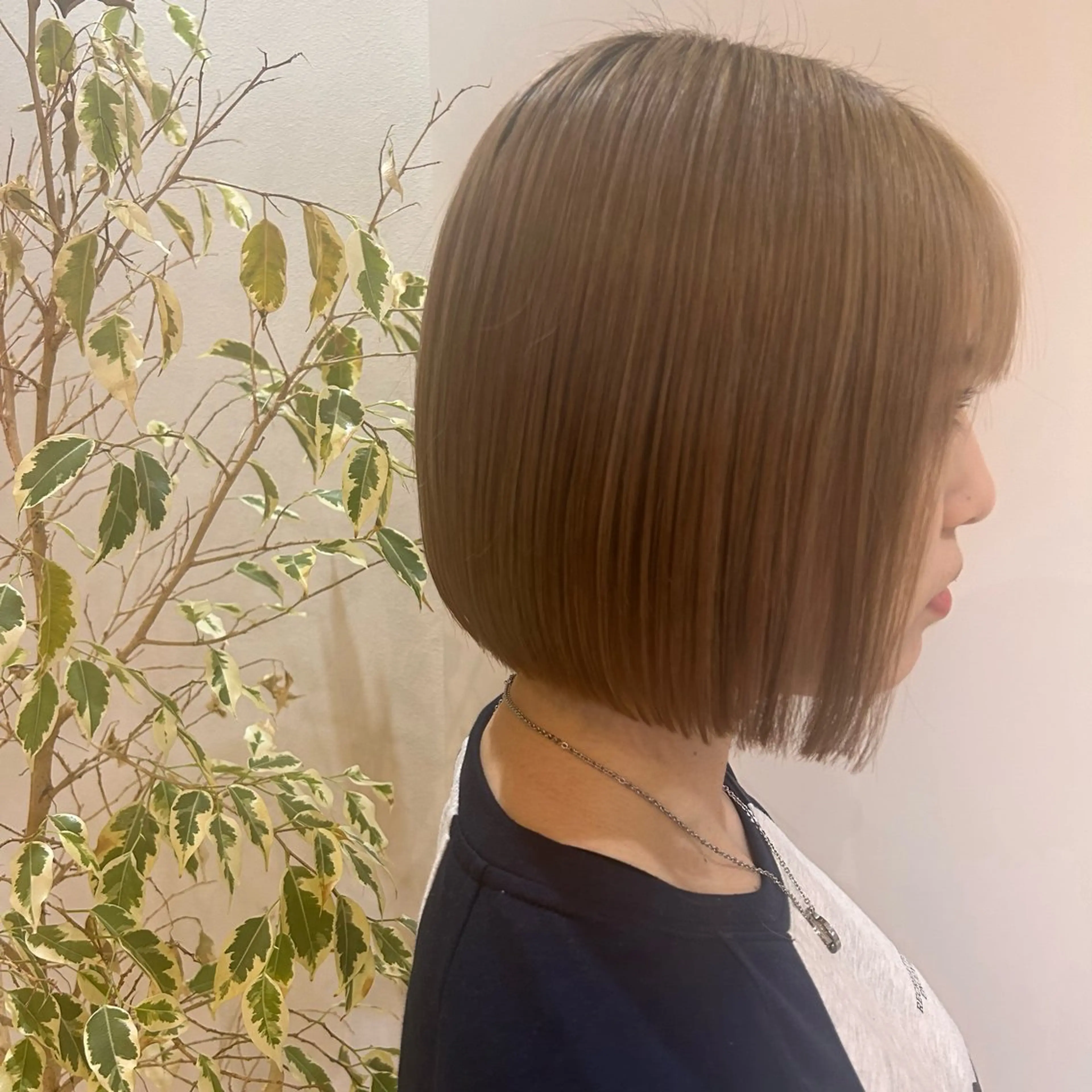 ショート カラー 切りっぱなしボブ ボブ カット ヘアカラー 山本 知佳のヘアスタイル