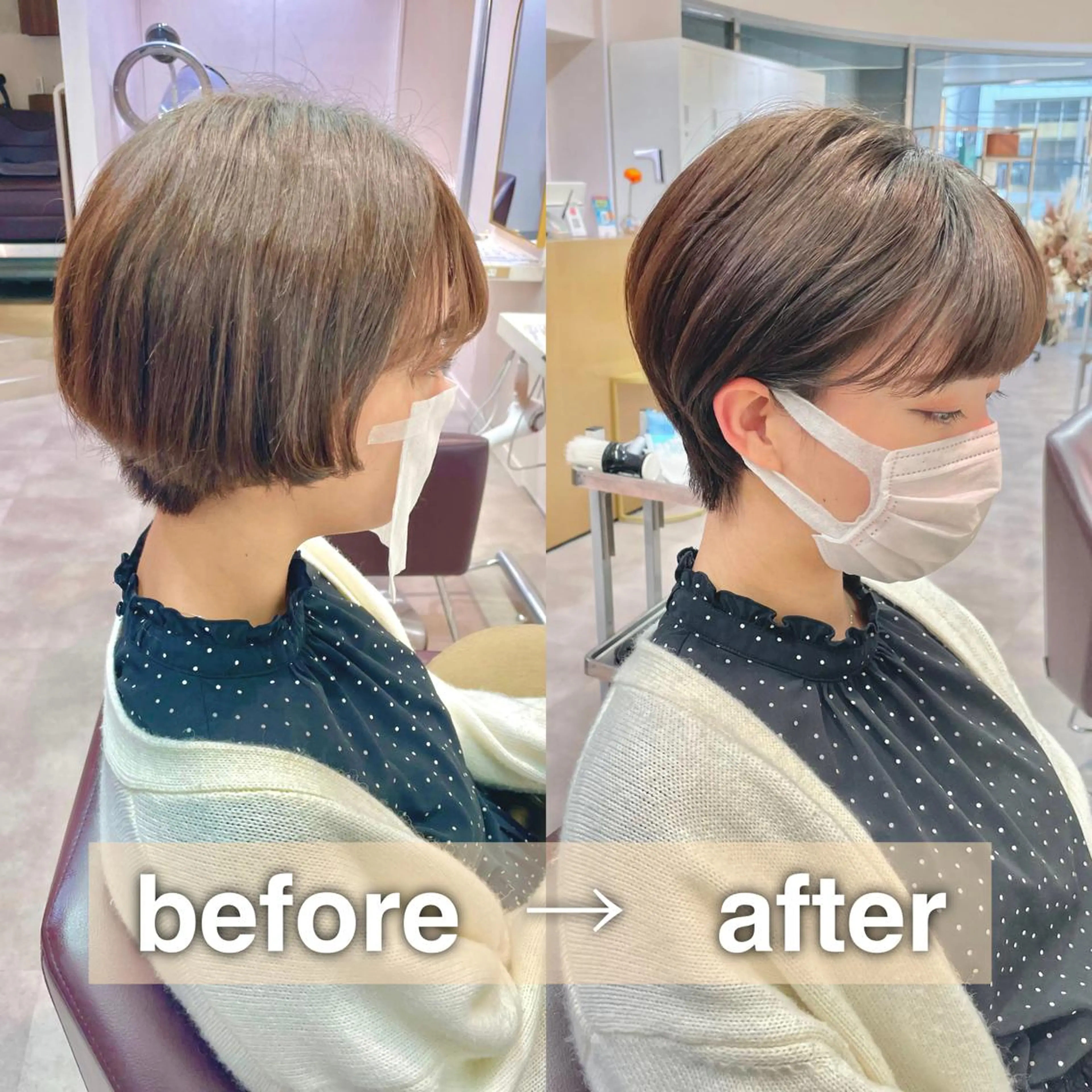 ショート カラー カット ショートボブ/カラー 🌟齋藤ほのかのヘアスタイル