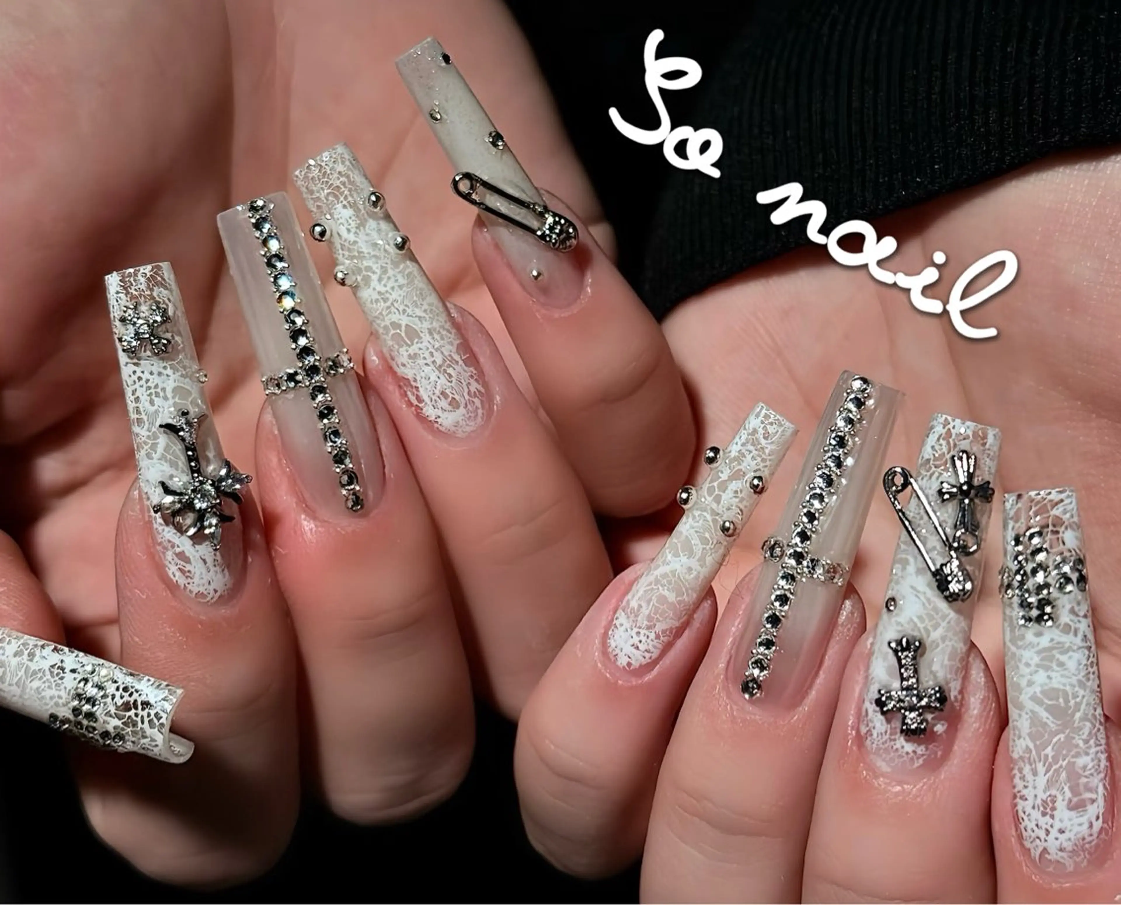 ハードデザイン➕ジェルスカルプ➕パーツ選び放題の写真