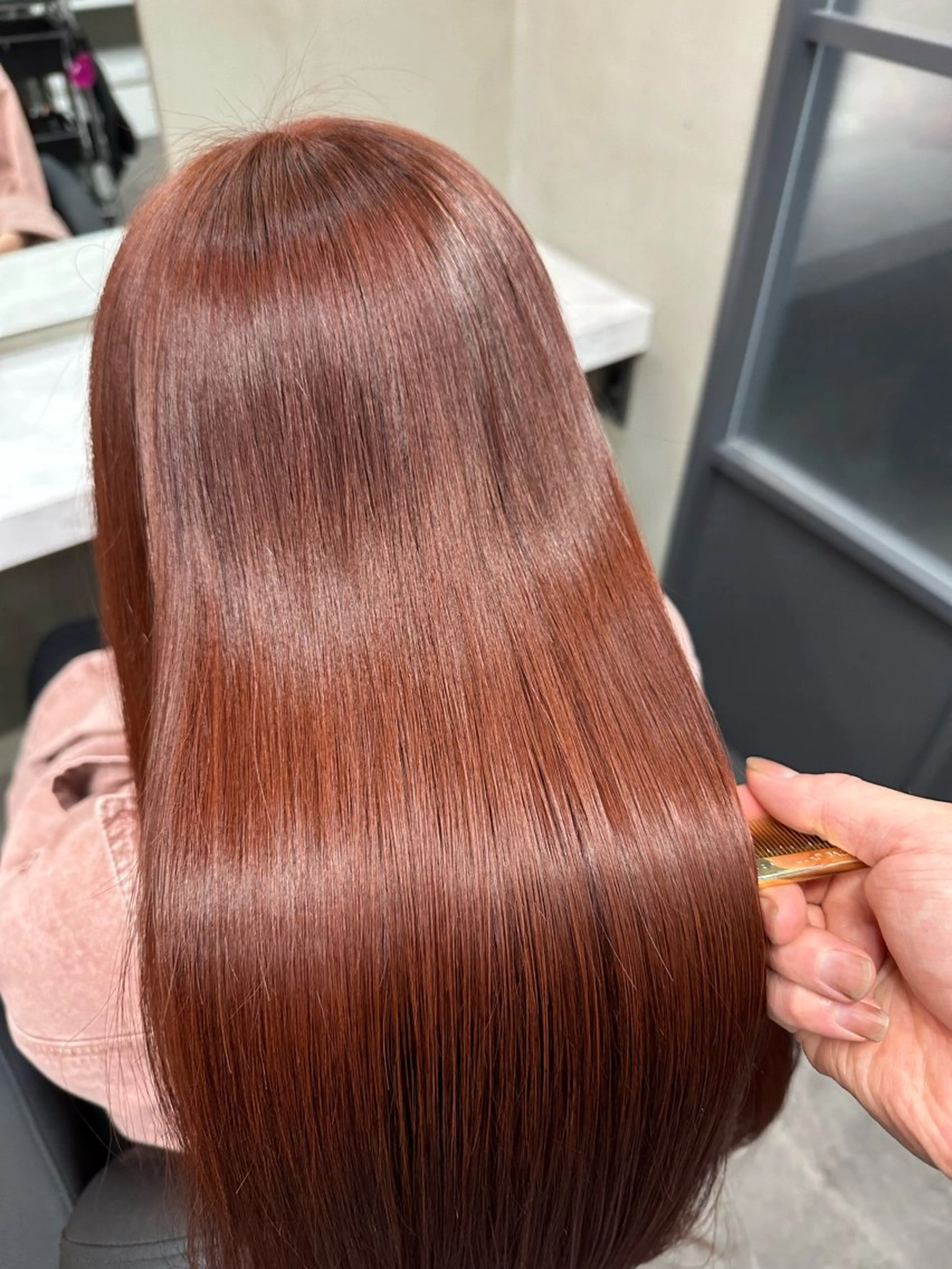 セミロング カラー カット ヘアカラー トリートメント Allen hair 田中勇次のヘアスタイル