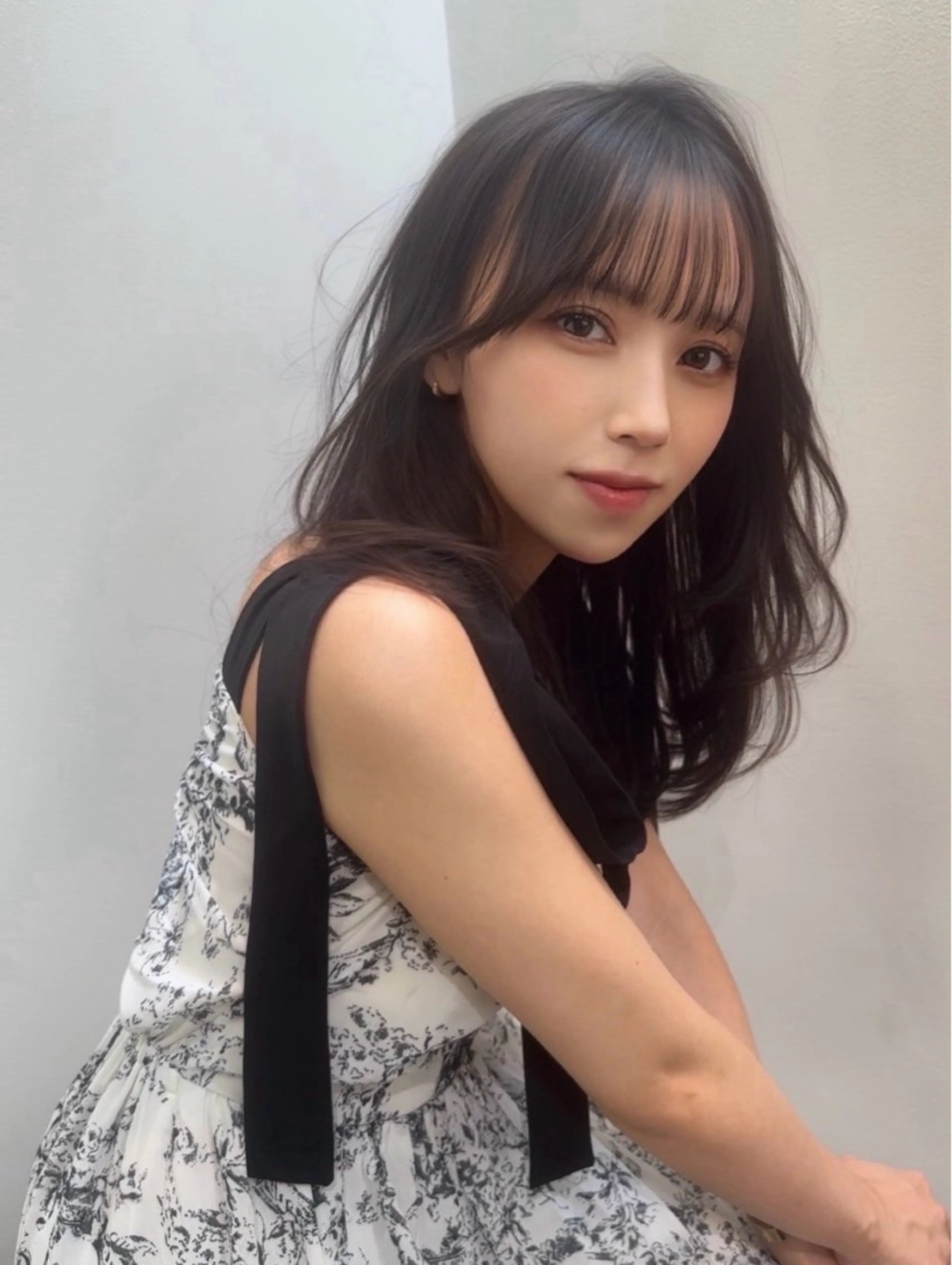 セミロング ヘアカラー トリートメント レイヤーカット/ 鐙大斗アブミヒロトのヘアスタイル