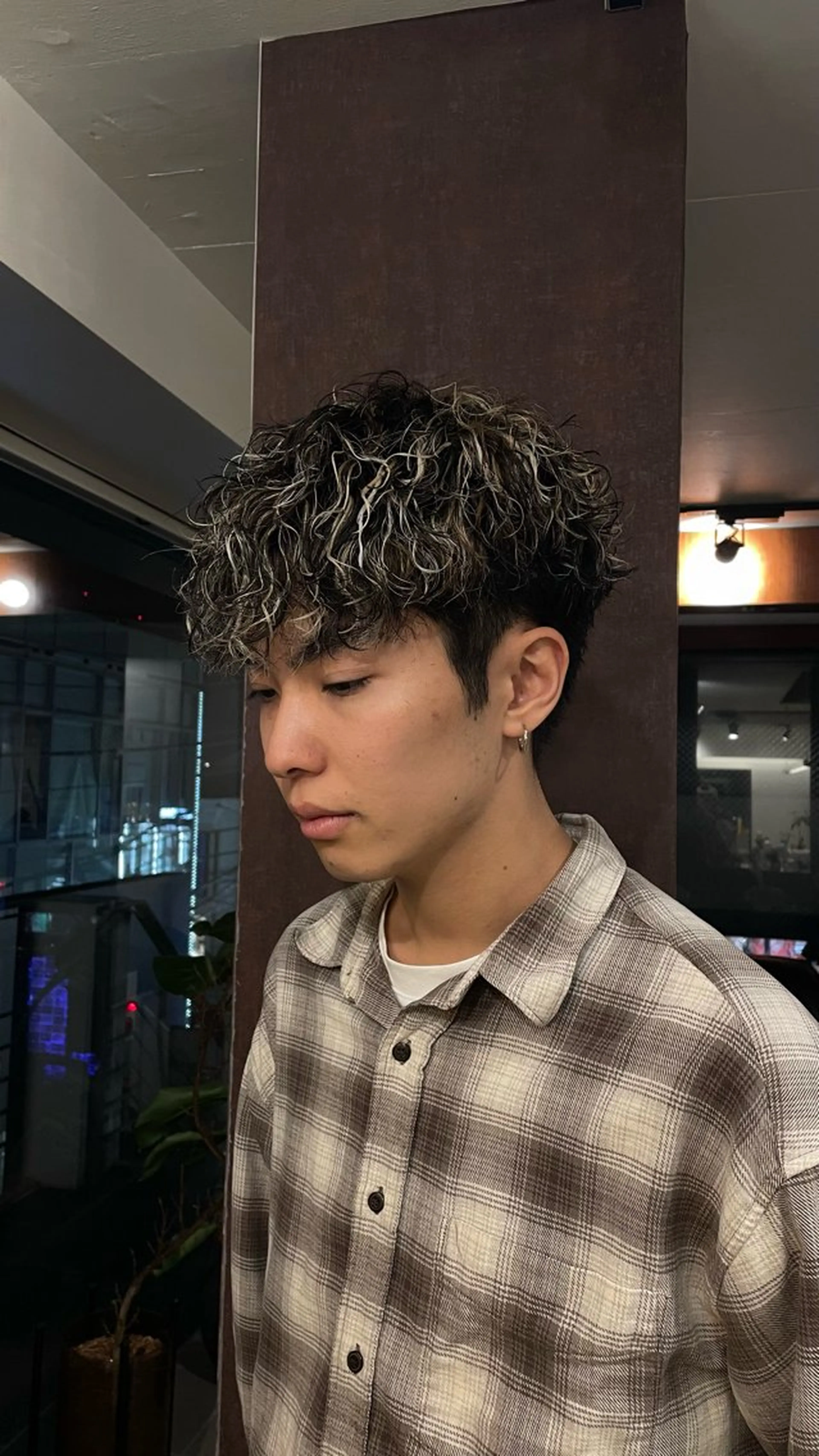 パーマ メンズ カット パーマ 小尾 優然のヘアスタイル