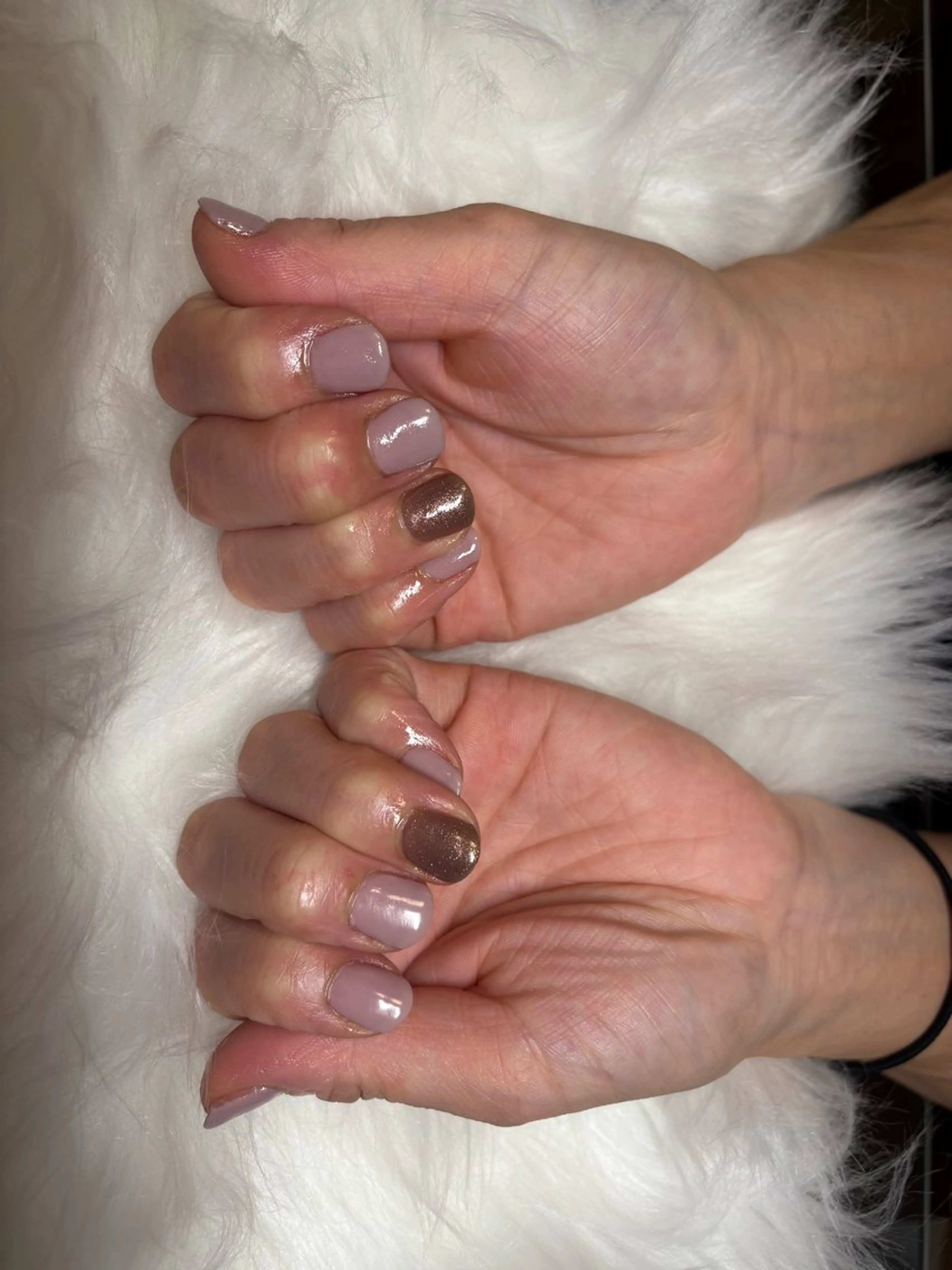 ネイル ブラウン ワンカラーネイル ハンドネイル Nailsalon Dahliaのネイルデザイン