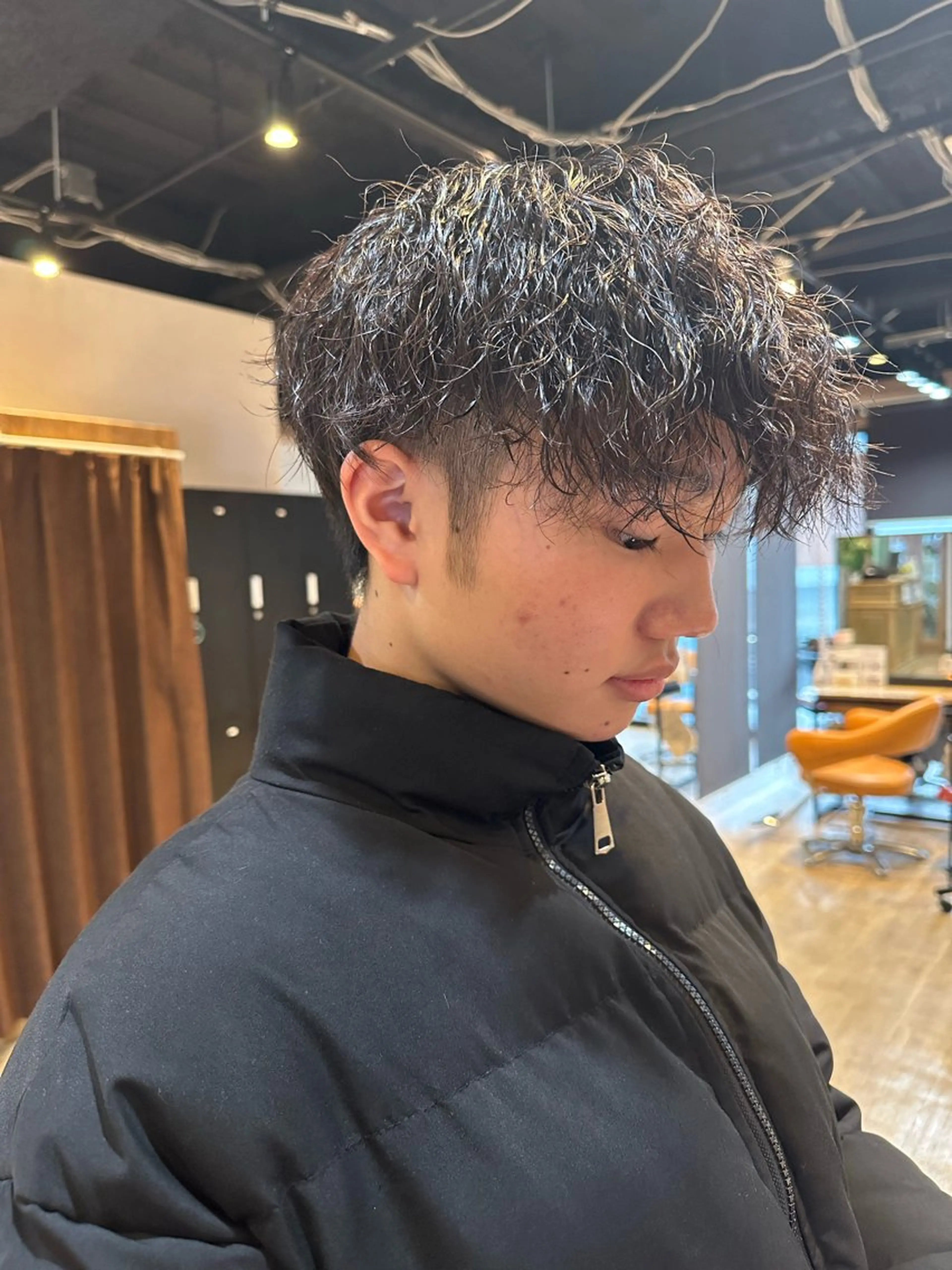 メンズ カット パーマ 髪質改善&ストレート ‪✂︎‬鈴木青樹のヘアスタイル