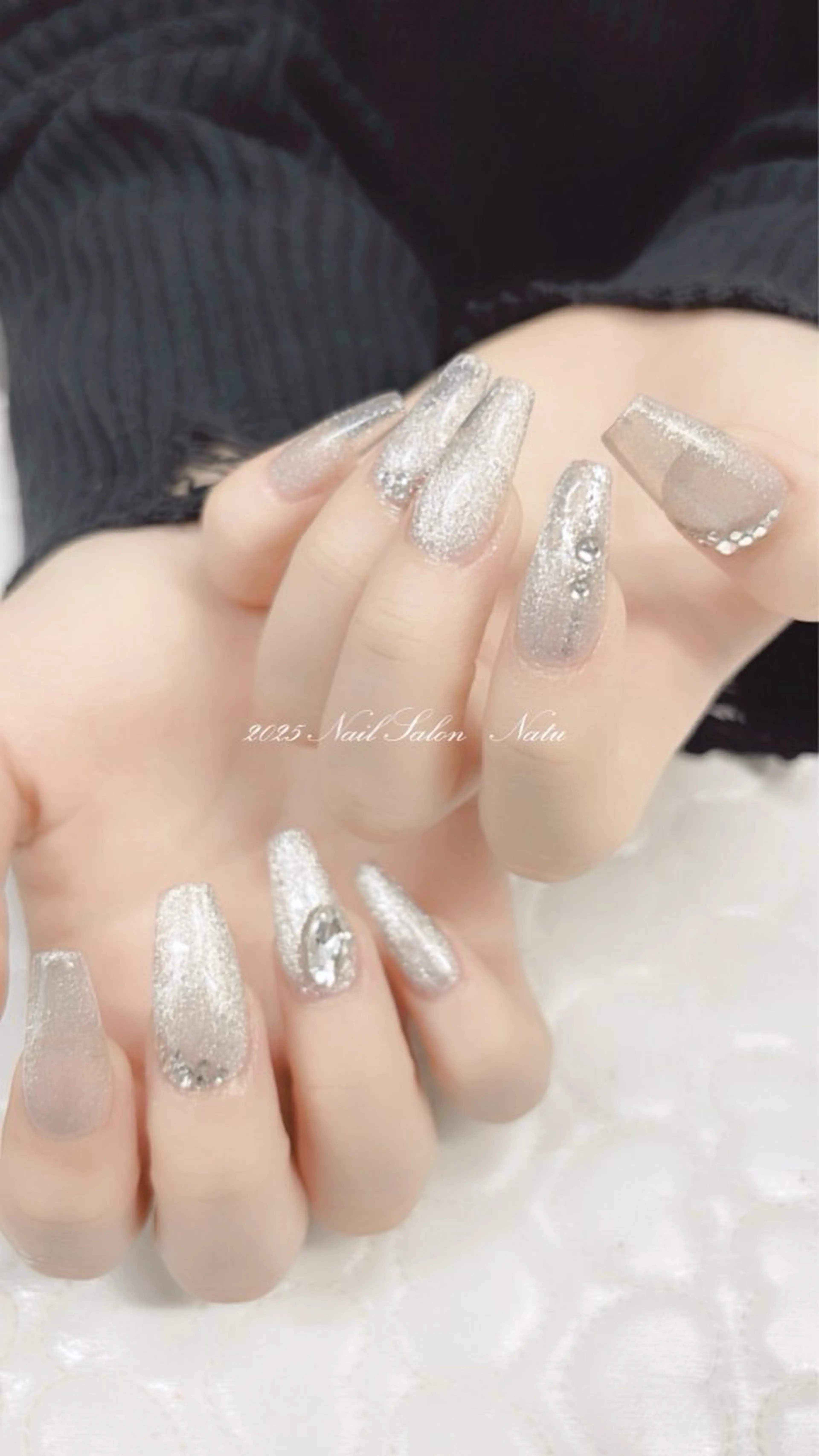 ネイル 長さ出し ロングネイル nailsalon Natuのネイルデザイン