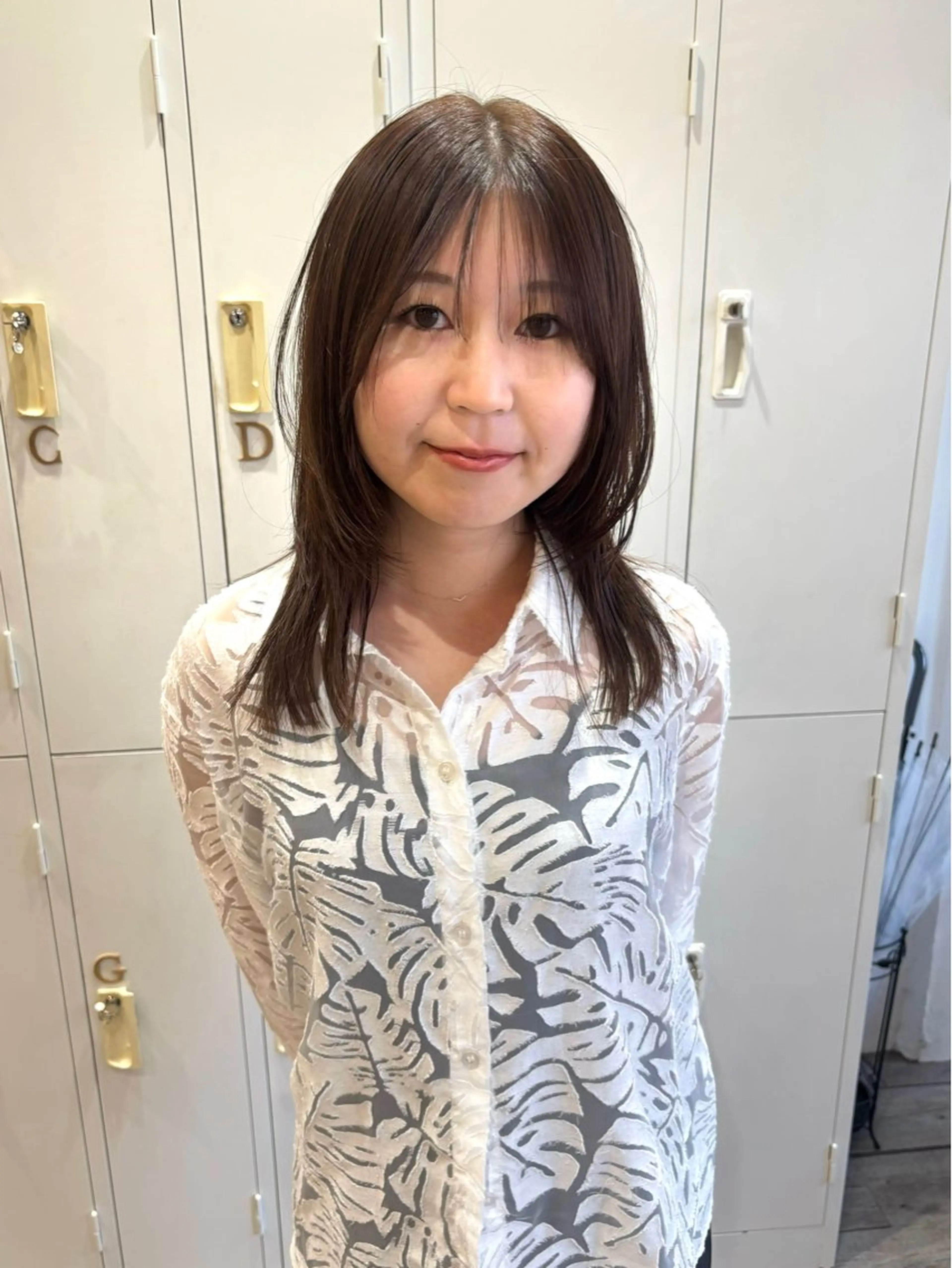 セミロング カラー アッシュ レイヤーカット カット ヘアカラー ⌇ROMEO京橋店⌇ 🎗️のヘアスタイル