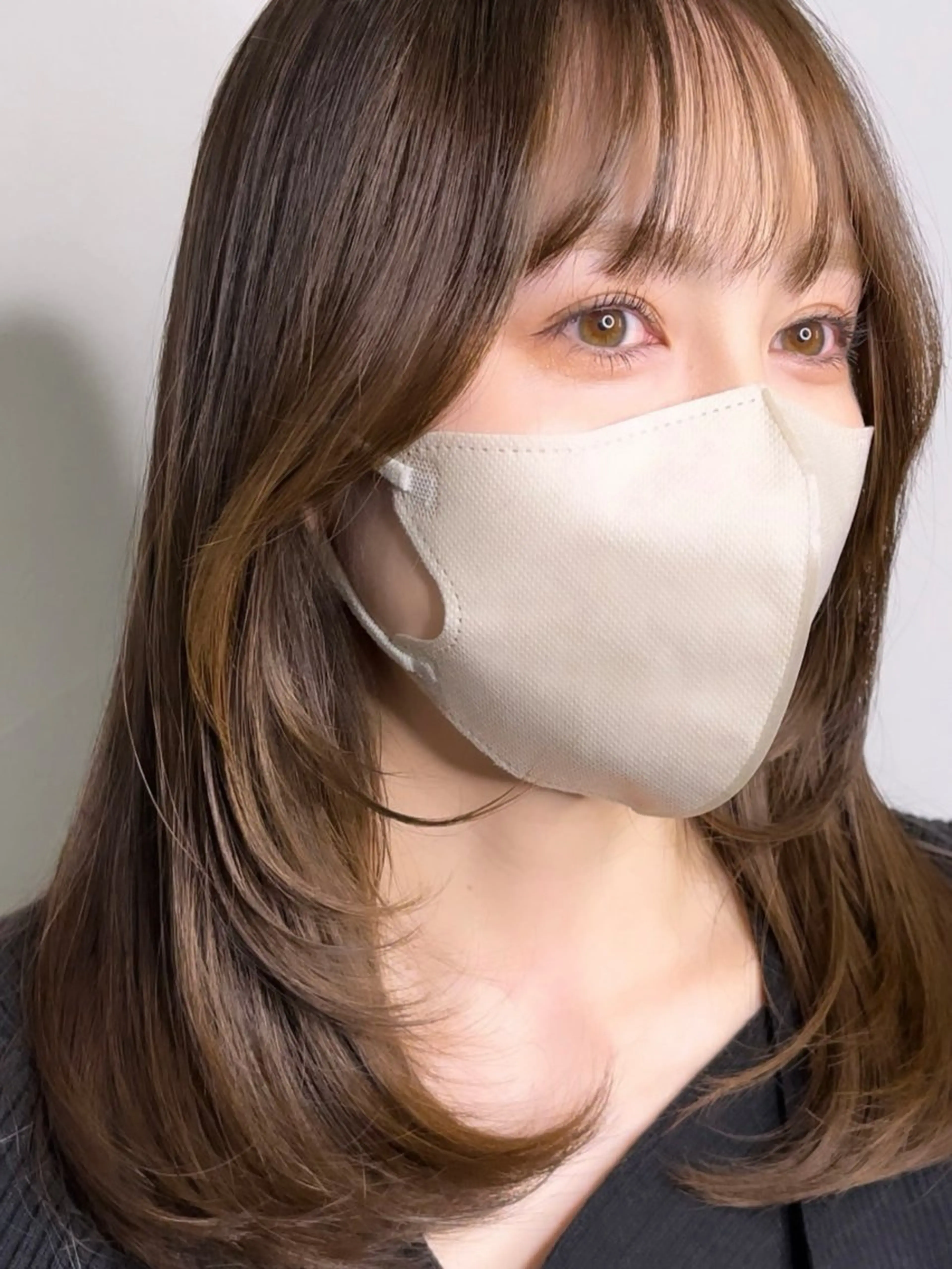 セミロング カット ヘアカラー トリートメント 剣持友希/高崎 ifh iizukaのヘアスタイル