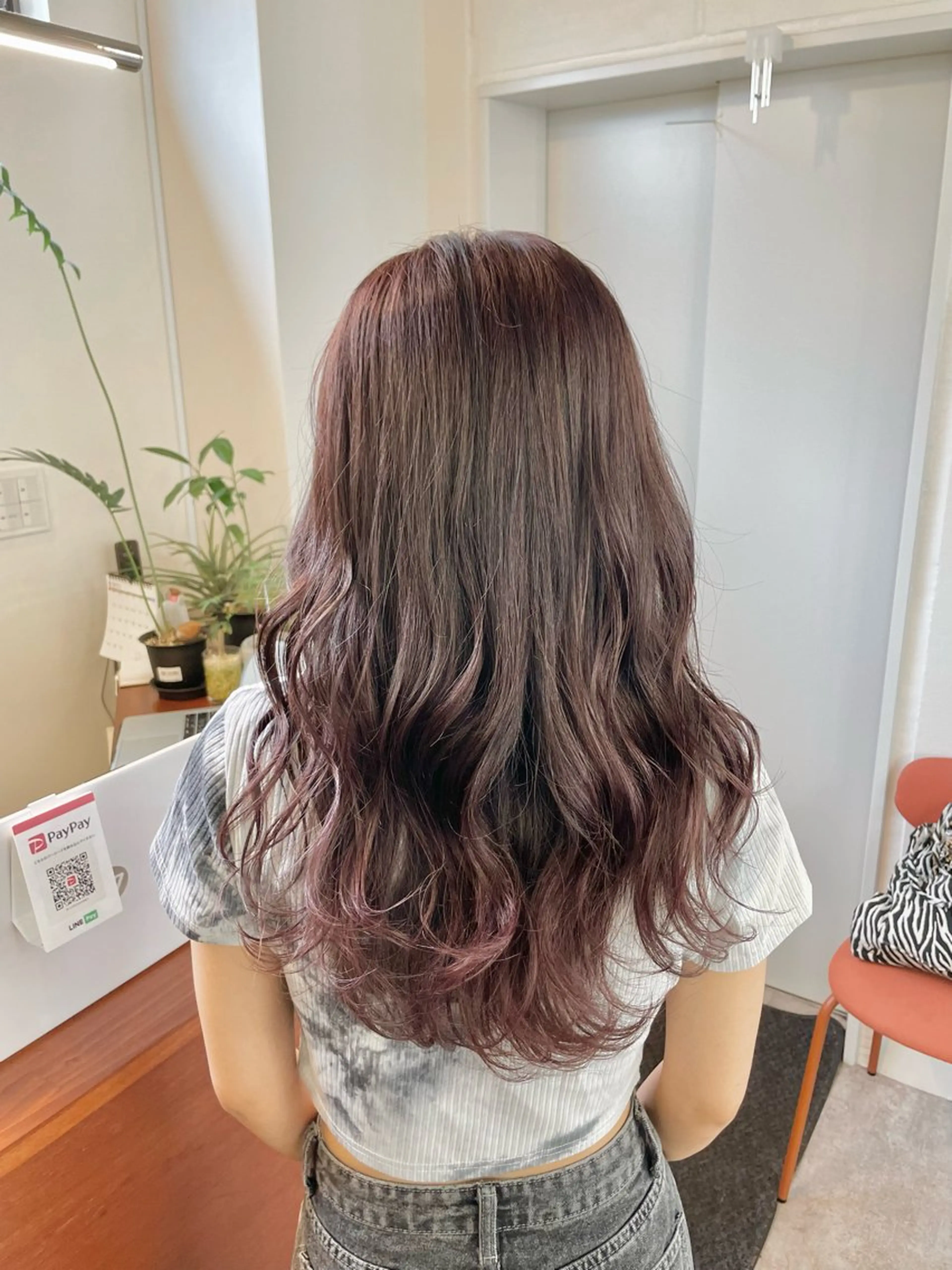 ロング ピンクラベンダー hana✂︎メンズ ニュアンスパーマのヘアスタイル