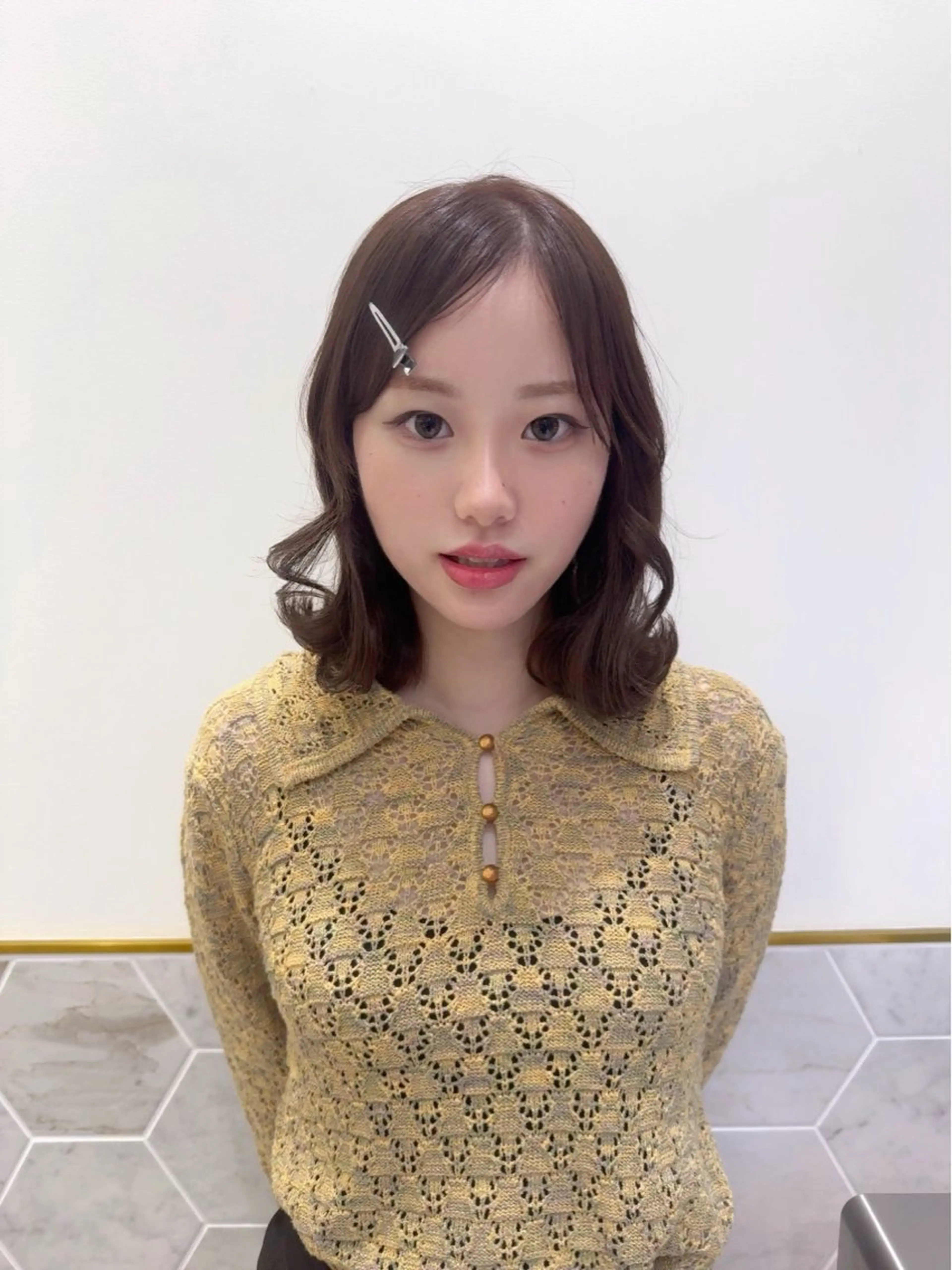 ミディアム カラー ヘアカラー costes 今井芽依のヘアスタイル