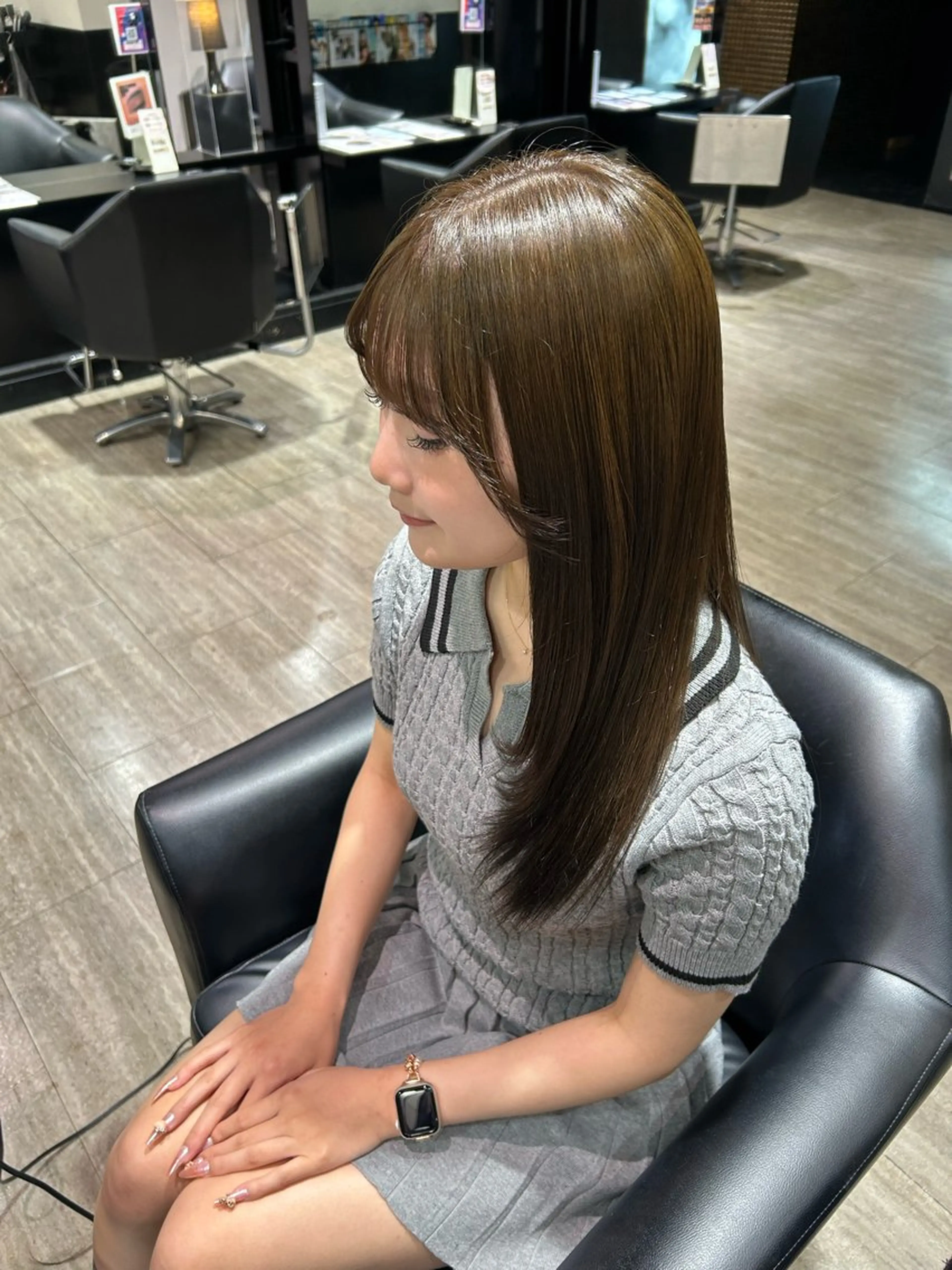 前髪カット＋ワンカラー＋トリートメントの写真