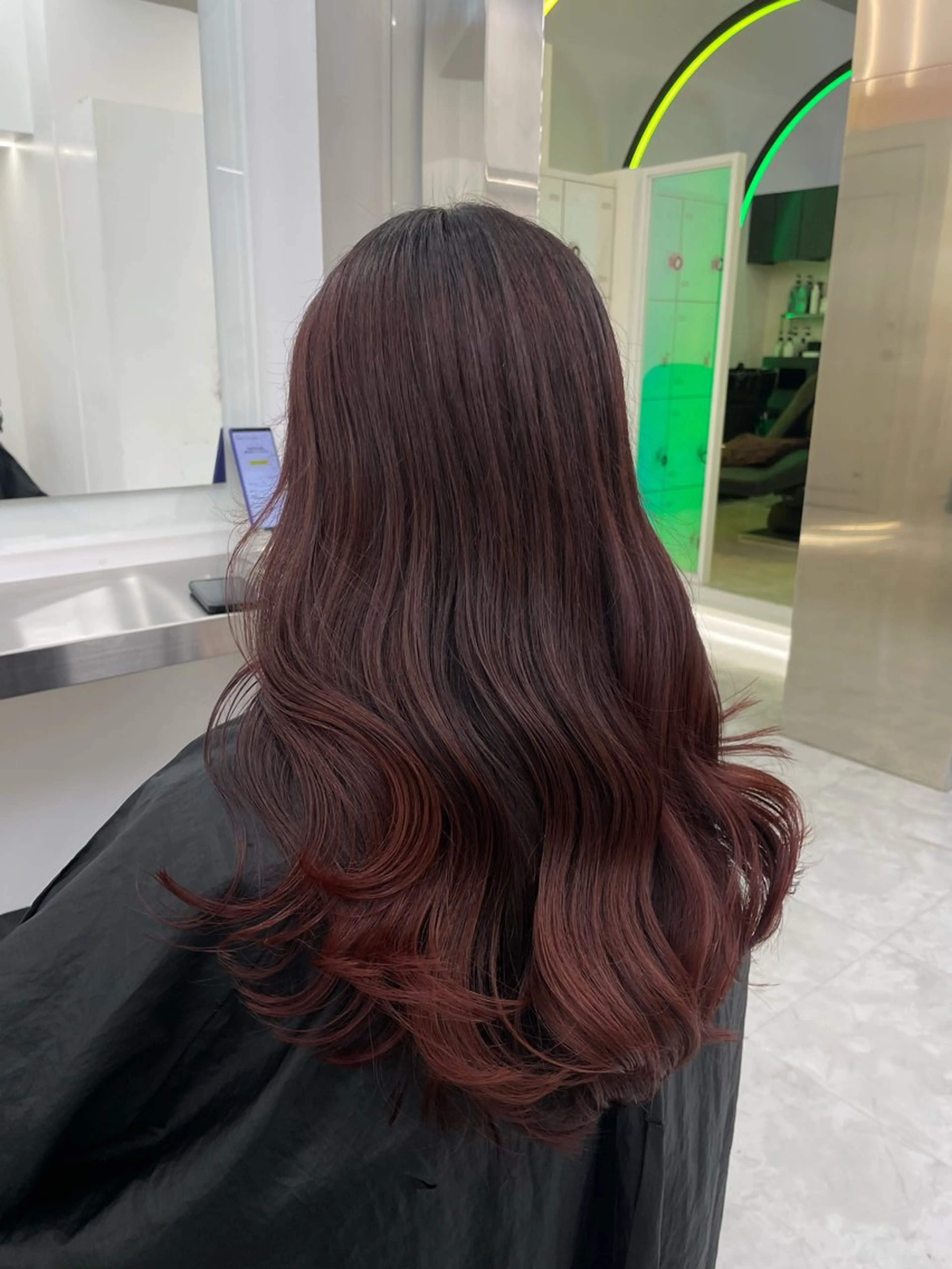 ロング 🤎🎀ブリーチなし ピンクラベンダー🧸のヘアスタイル