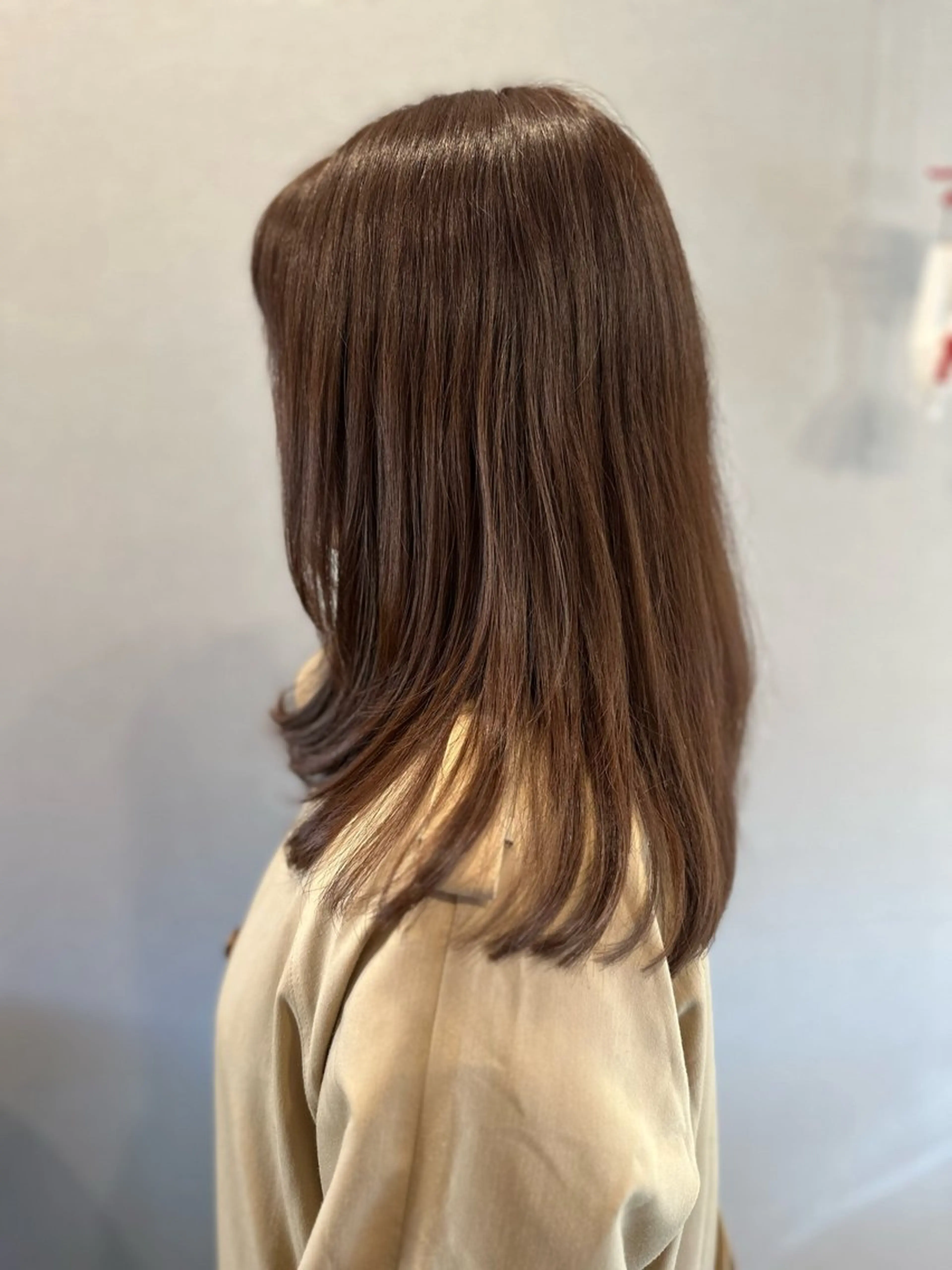 セミロング カラー カット ヘアカラー トリートメント K Harukaのヘアスタイル