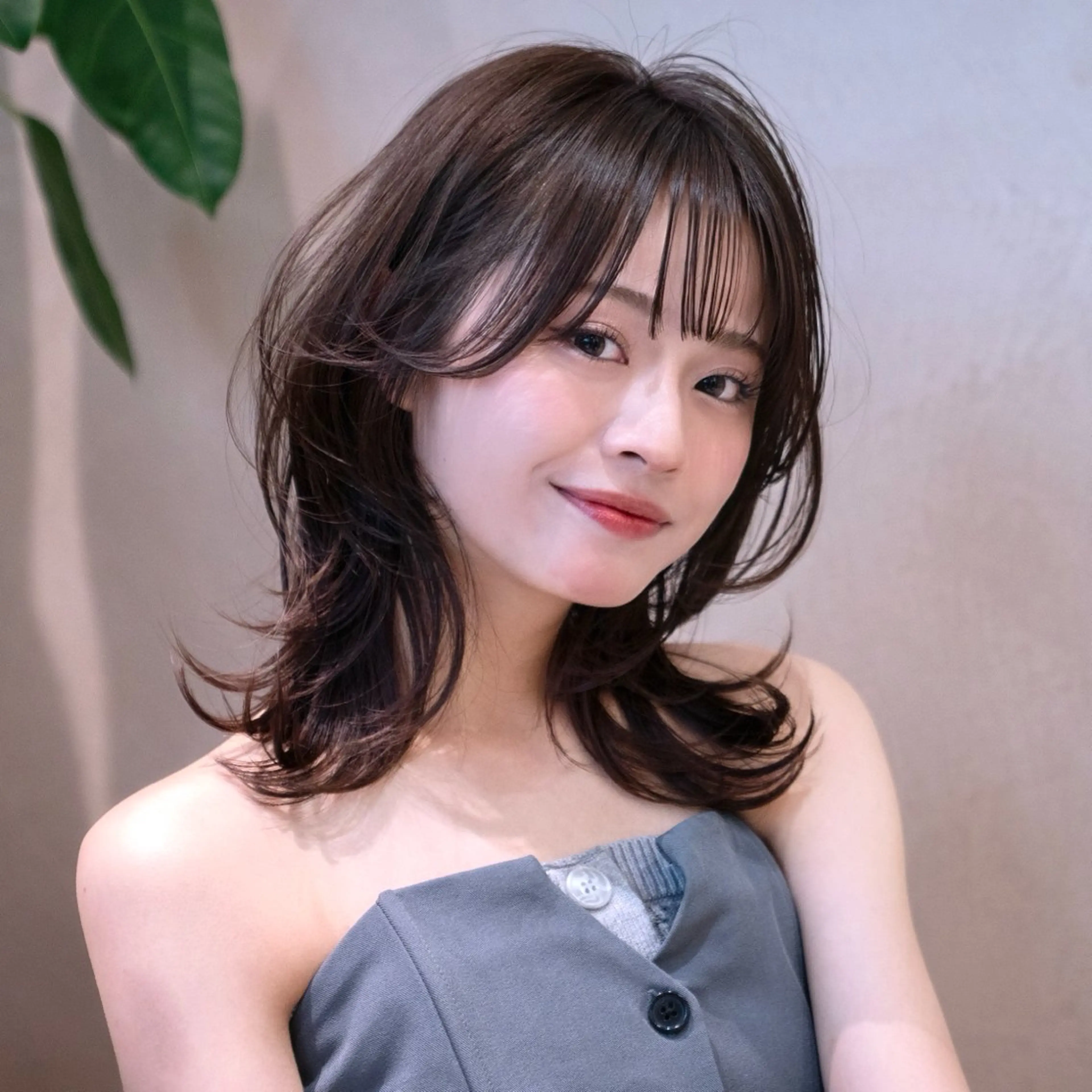 ミディアム カット ヘアカラー トリートメント driP. by HAVANA原宿所属・原宿/韓国/髪質改善 /レイヤー/ボブのヘアスタイル