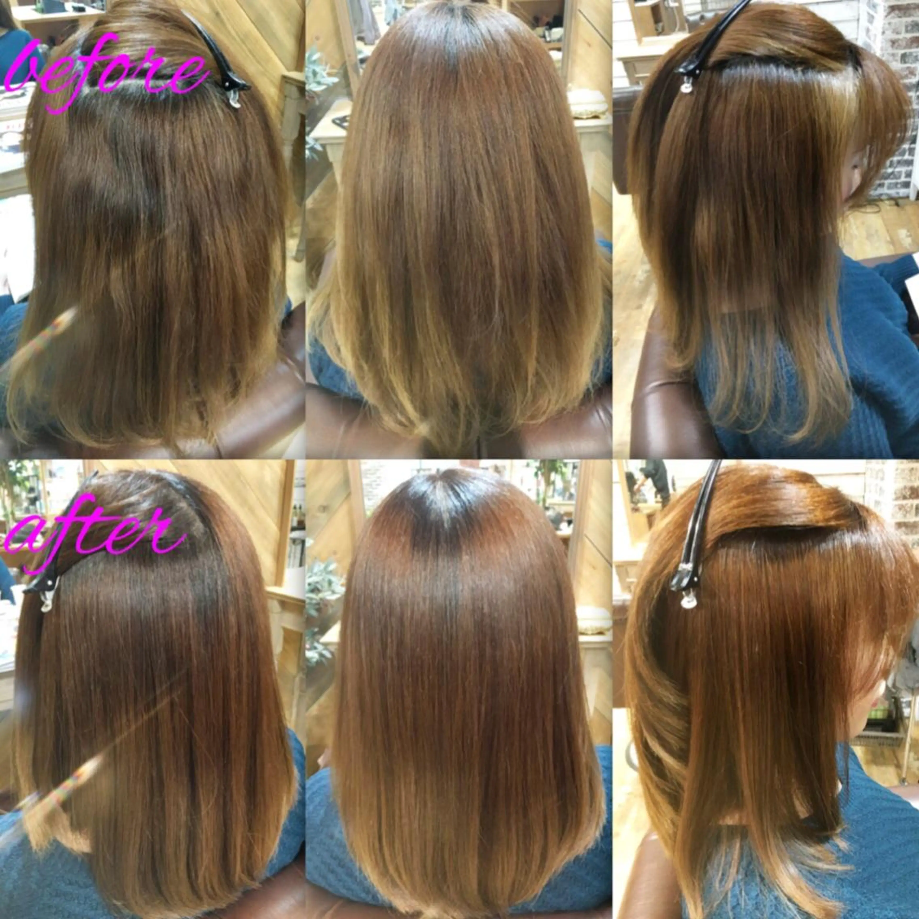 セミロング カラー パーマ ストレートパーマ カット ヘアカラー 縮毛矯正 縮毛矯正とパーマは お任せ/デサキ🍥のヘアスタイル