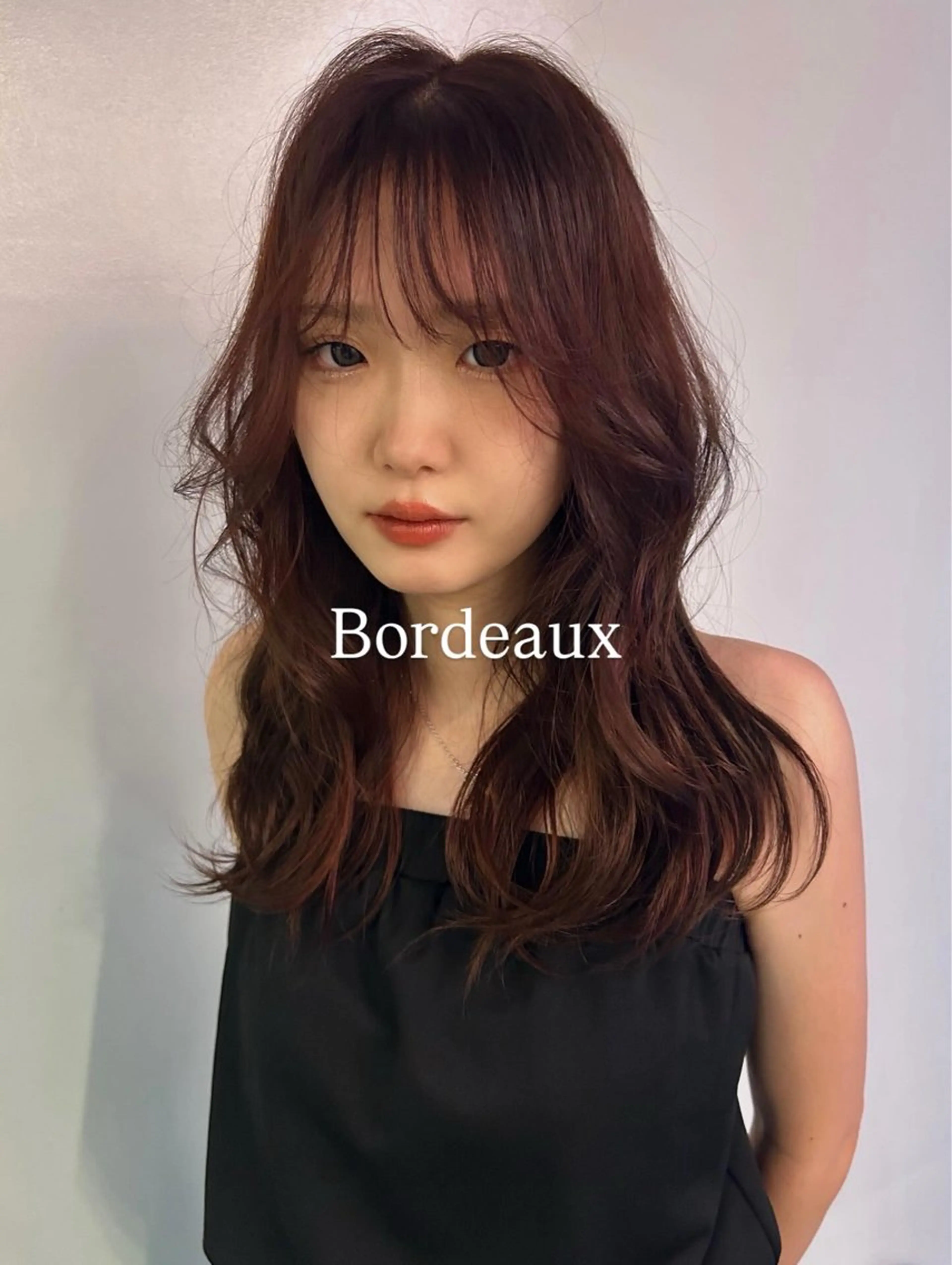ミディアム カラー ボルドーカラー ヘアカラー Memories所属・🧣艶カラー・ヘア セット Chie🧸のヘアスタイル