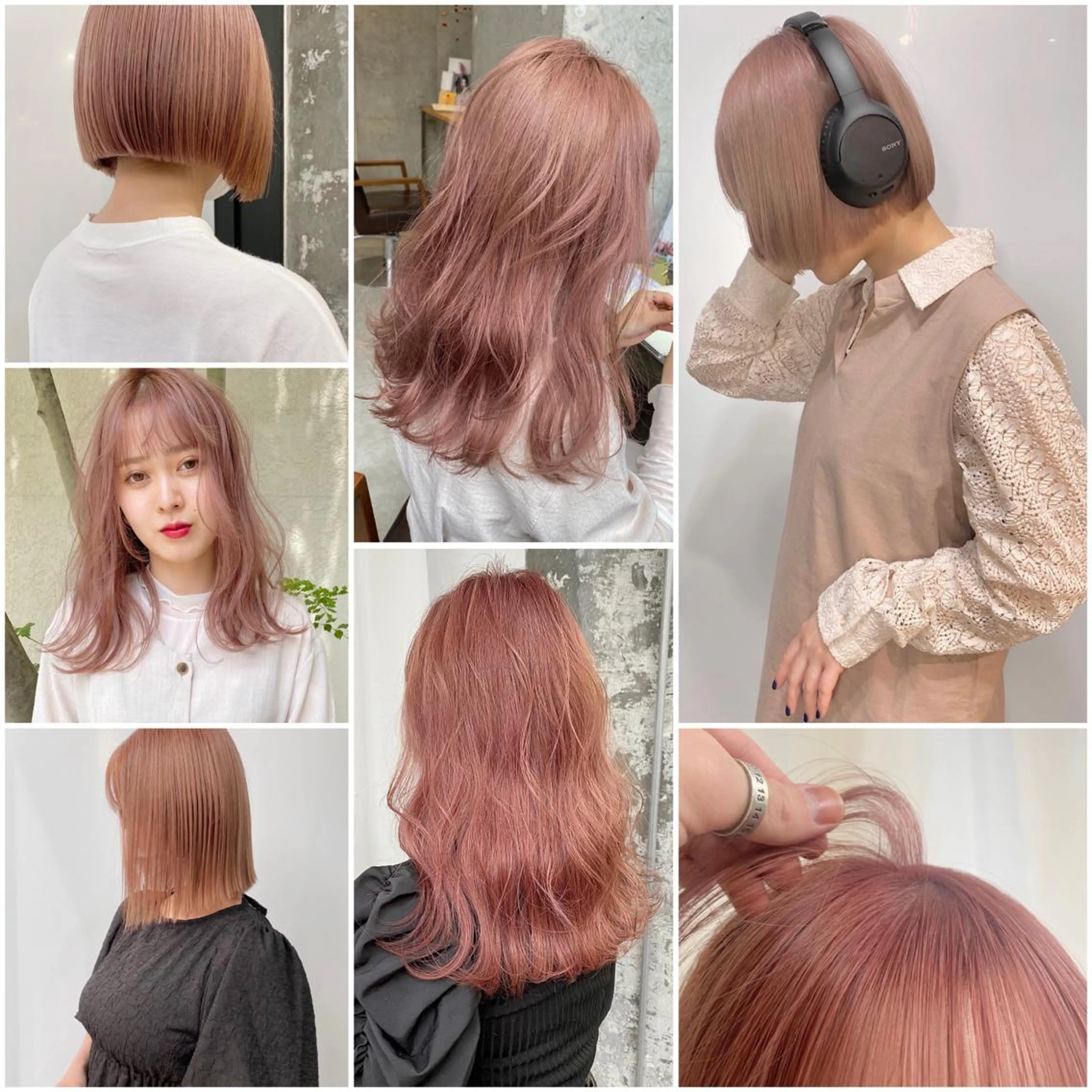 ミディアム 似合わせカット Piaコータロー ハイトーン&‪ボブのヘアスタイル