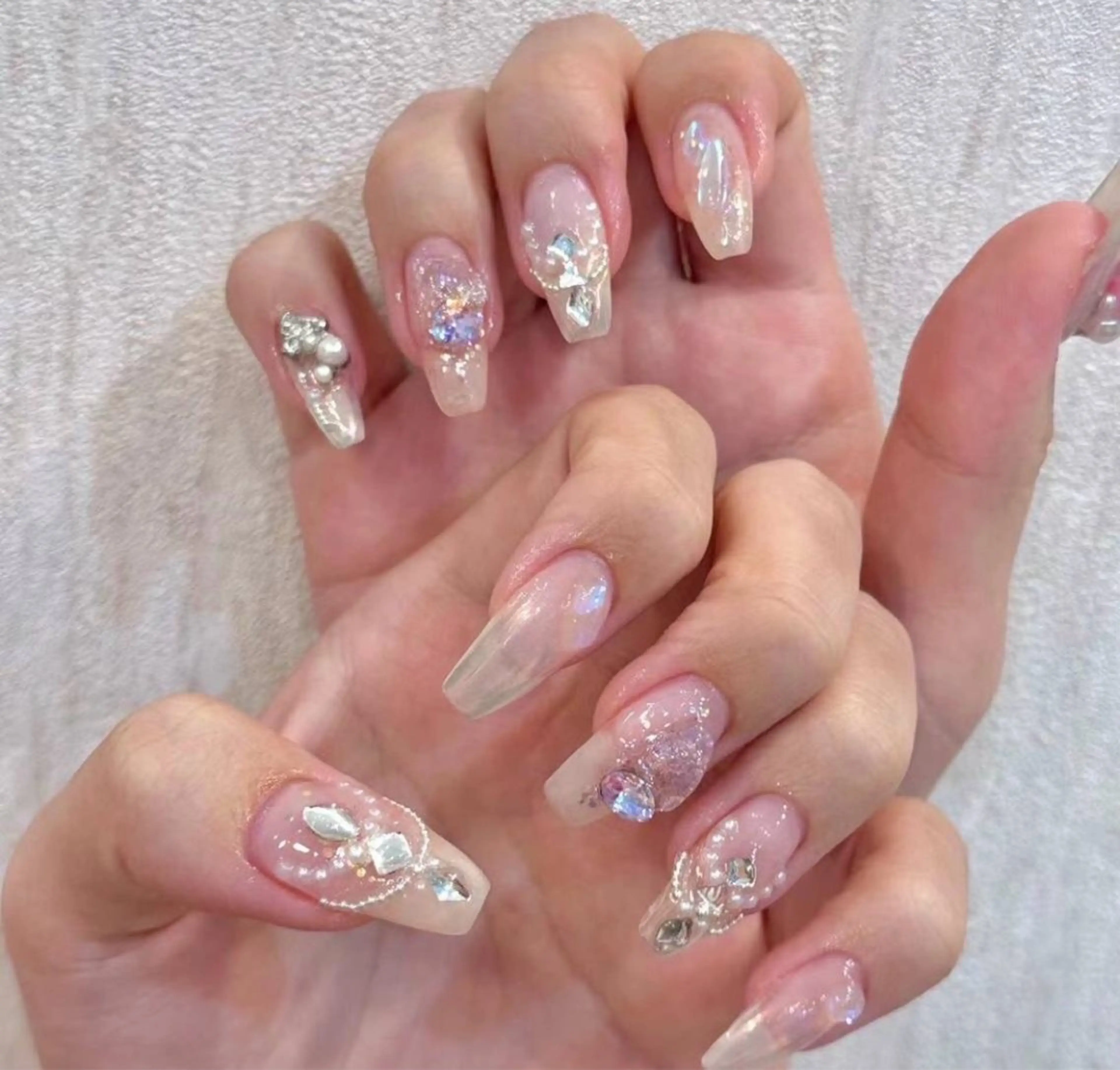 ネイル アートネイル フットネイル ジェルネイル ハート マグネットネイル Babarla Nailのネイルデザイン