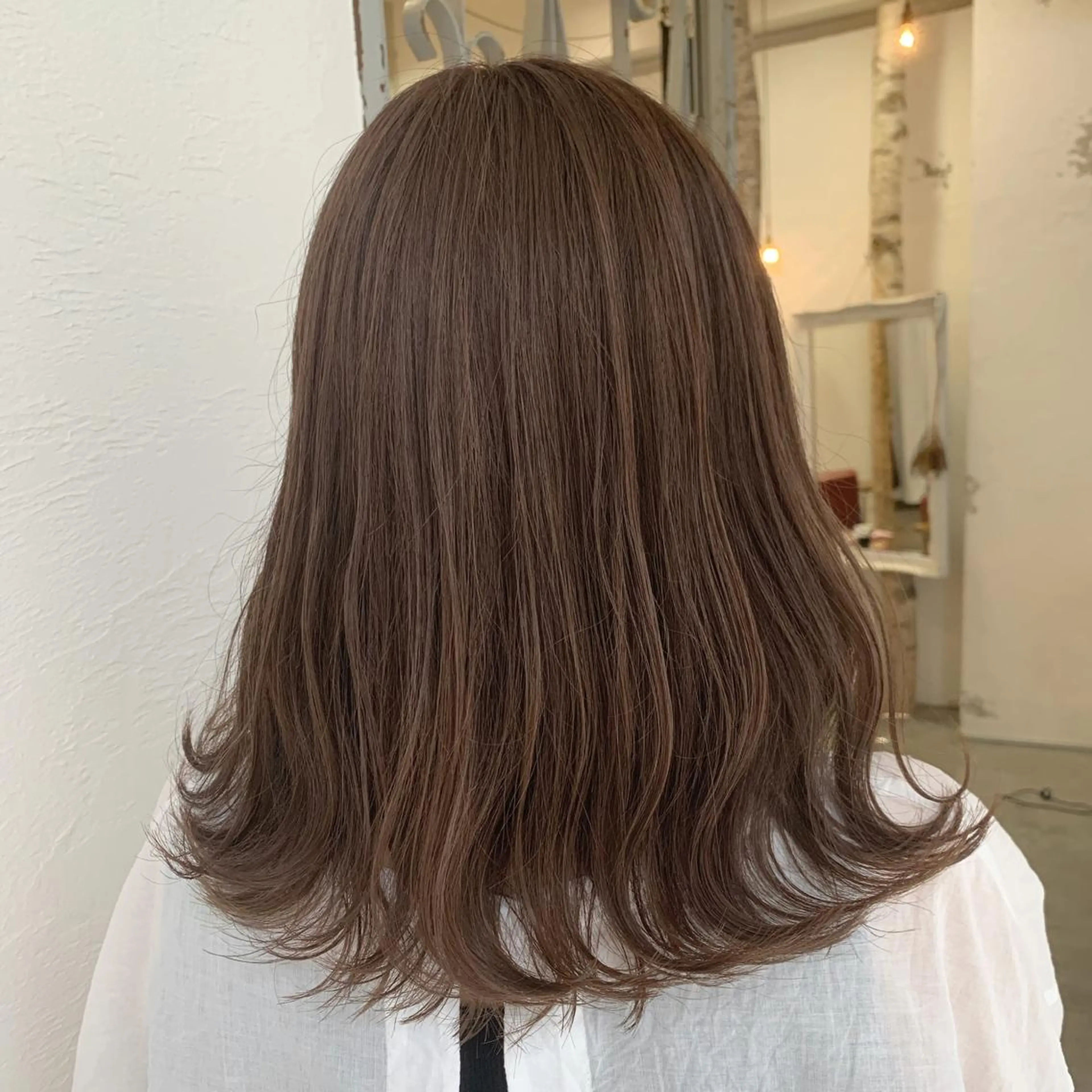セミロング カラー カット ヘアカラー タナカ マナミのヘアスタイル