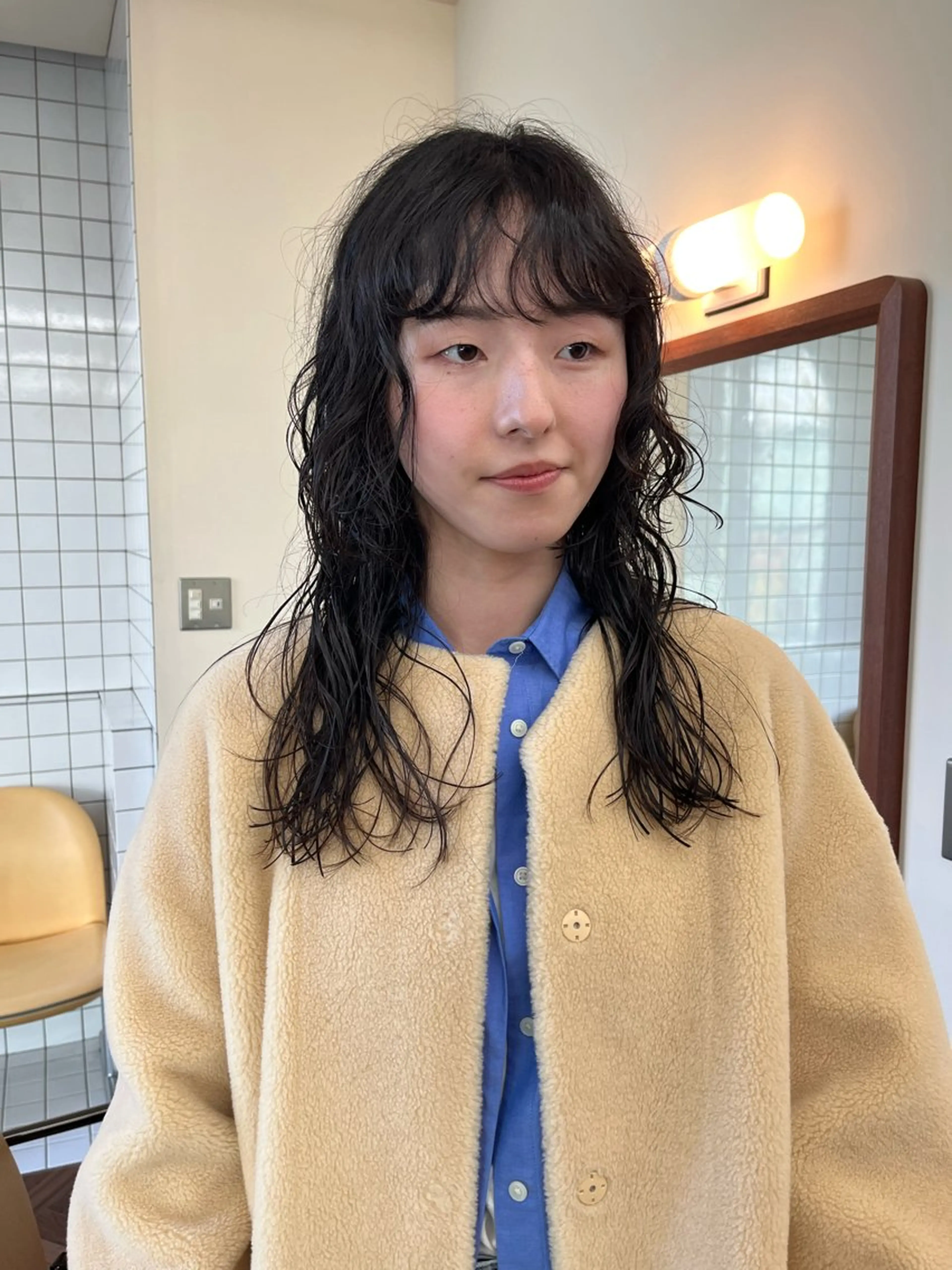 ロング パーマ ニュアンスパーマ カット パーマ ボブパーマ/パーマ ウルフパーマのヘアスタイル