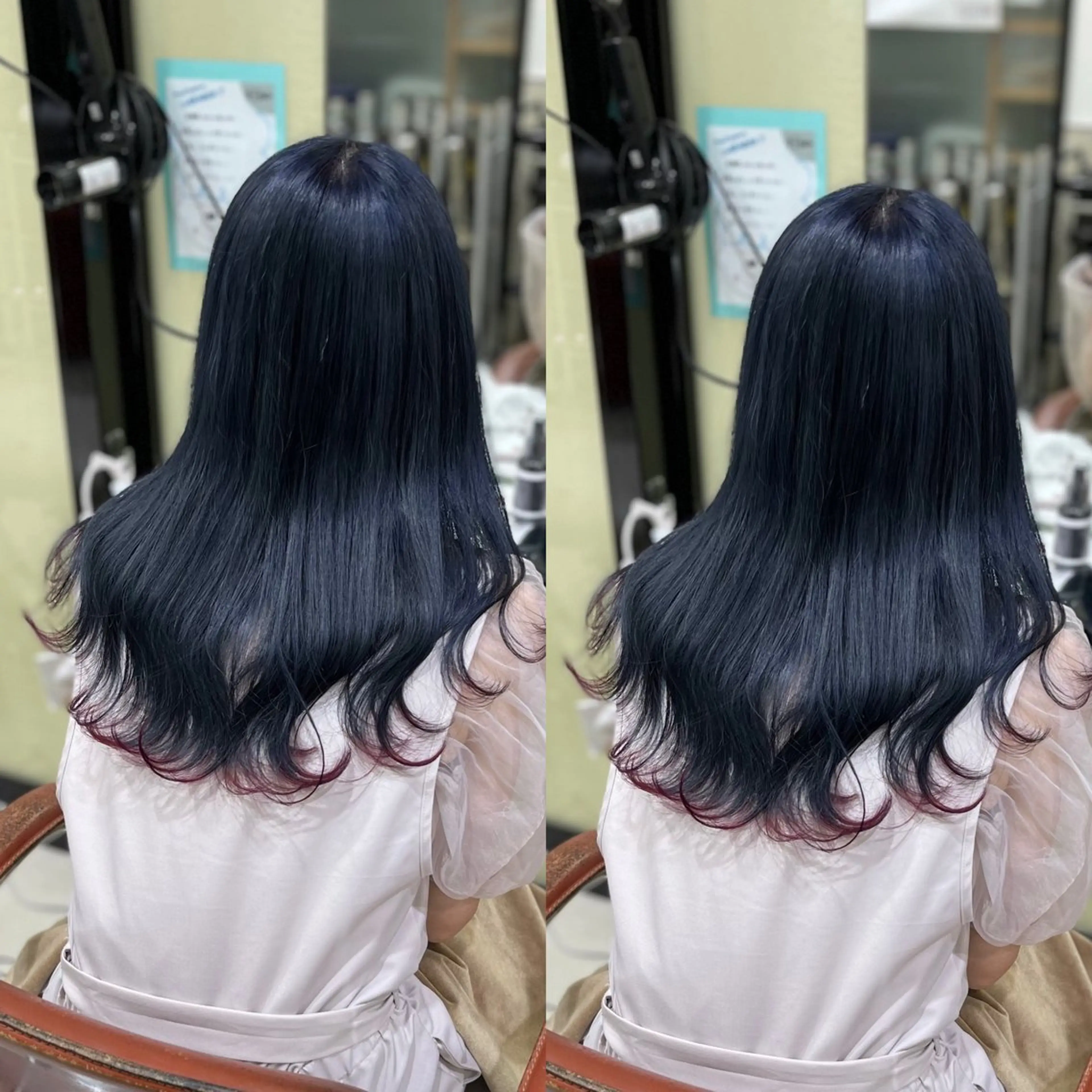 ロング カット ヘアカラー トリートメント Y Uのヘアスタイル