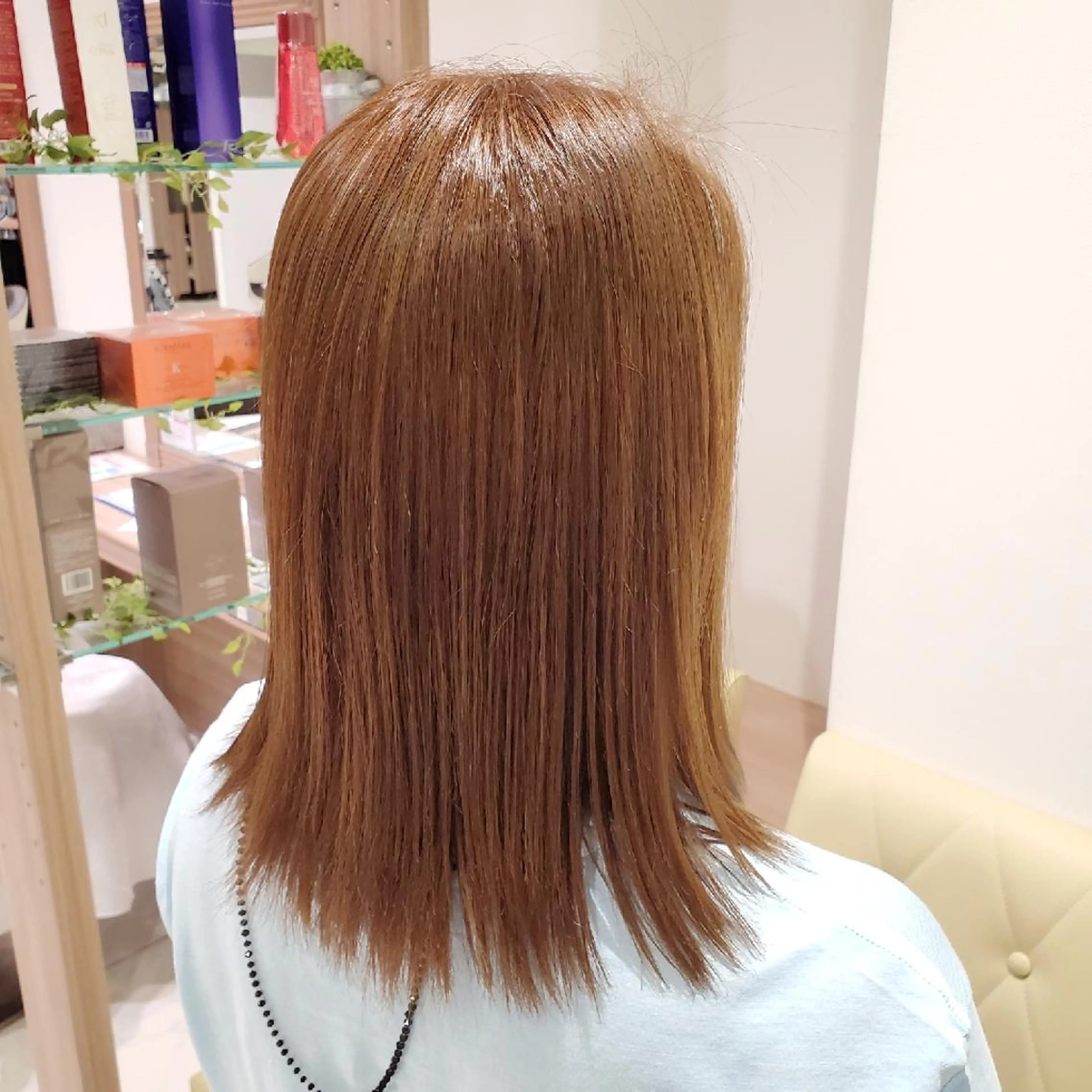 ミディアム カラー アッシュ ベージュカラー 髪質改善 中村 和貴のヘアスタイル