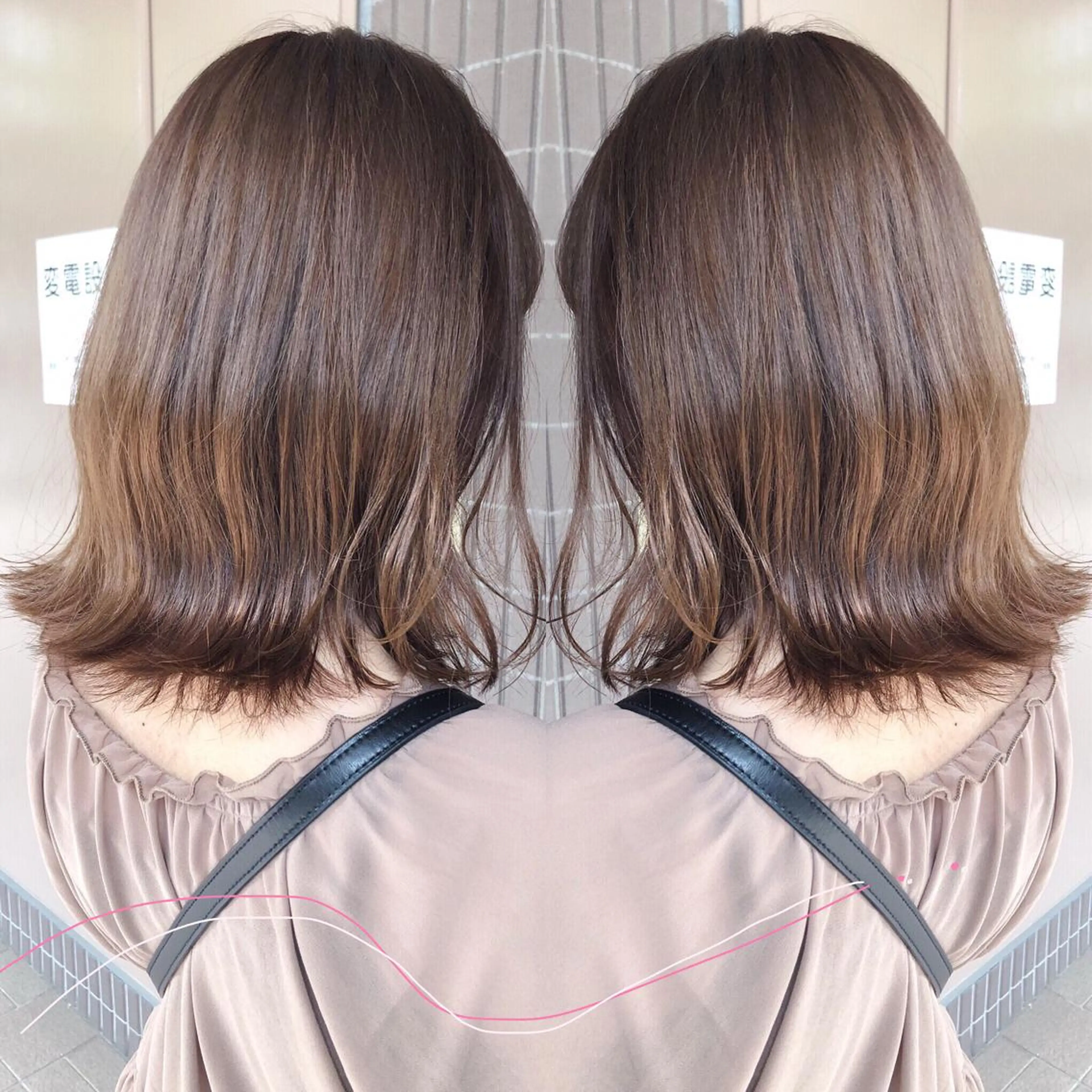 カラー ベージュカラー 後藤 陽花子のヘアスタイル