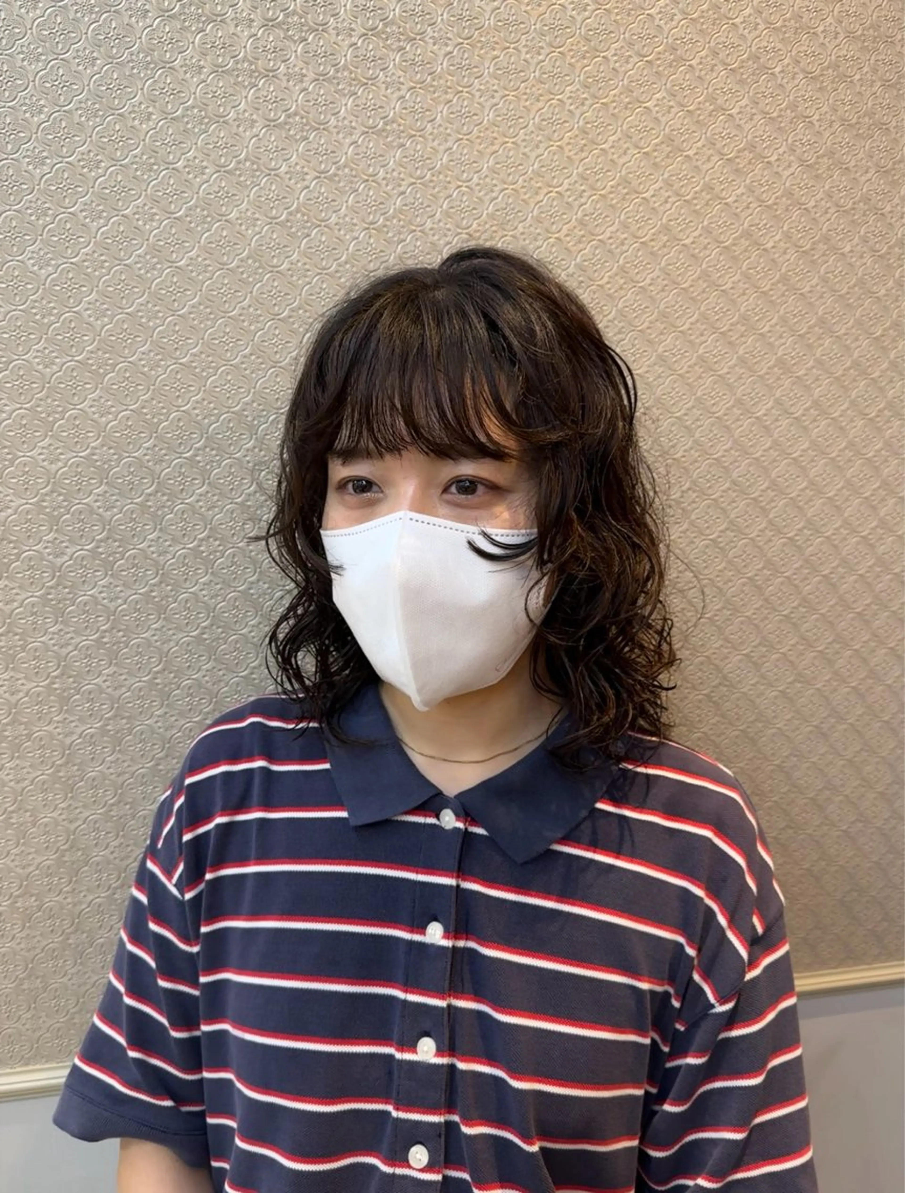 ミディアム パーマ カット パーマ さとう あやかのヘアスタイル