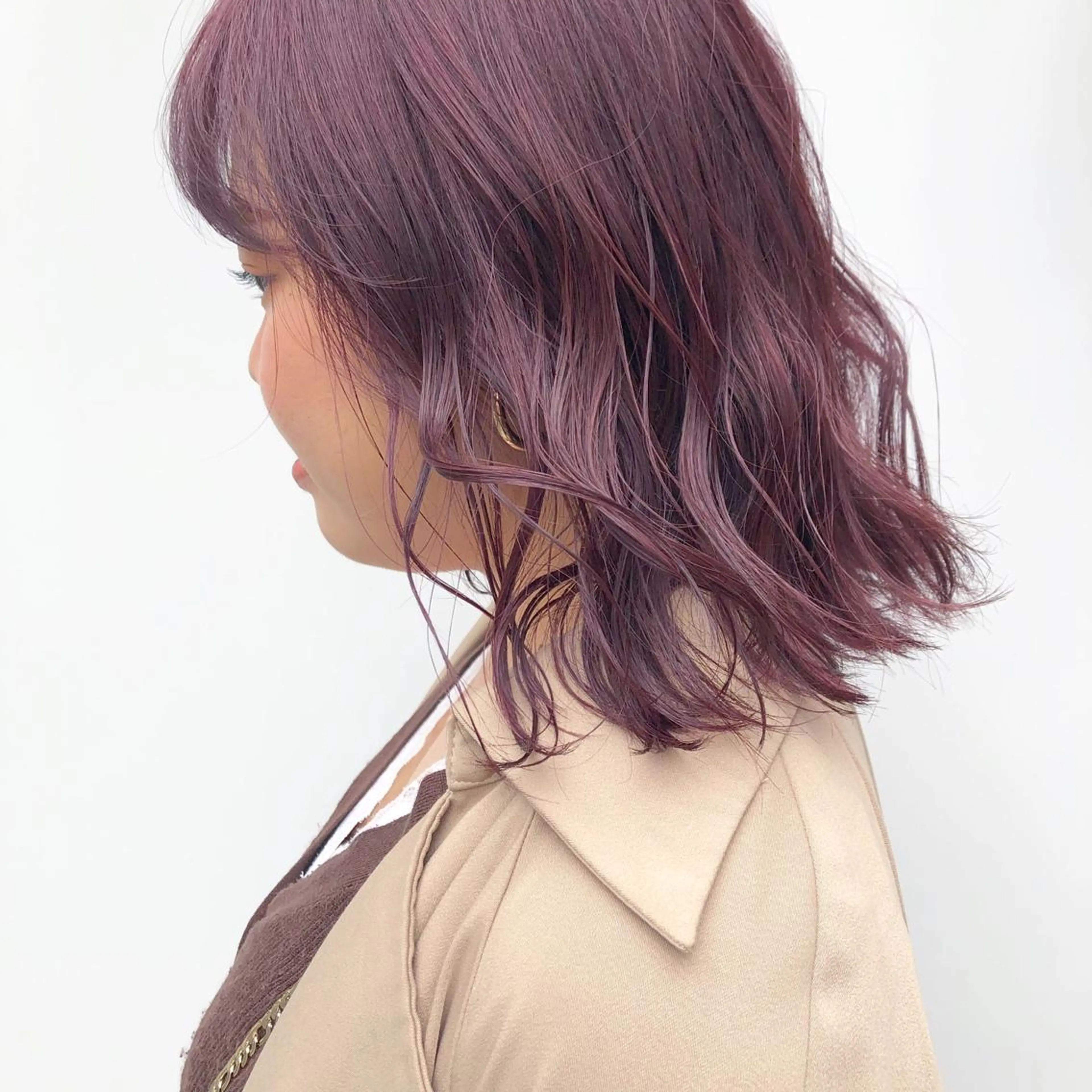 セミロング カラー パーマ ヘアアレンジ メンズ ネイル マツエク・マツパ ピンクカラー カラーマツエク ピンク レイヤーカット指名 No.1💖マユカのヘアスタイル