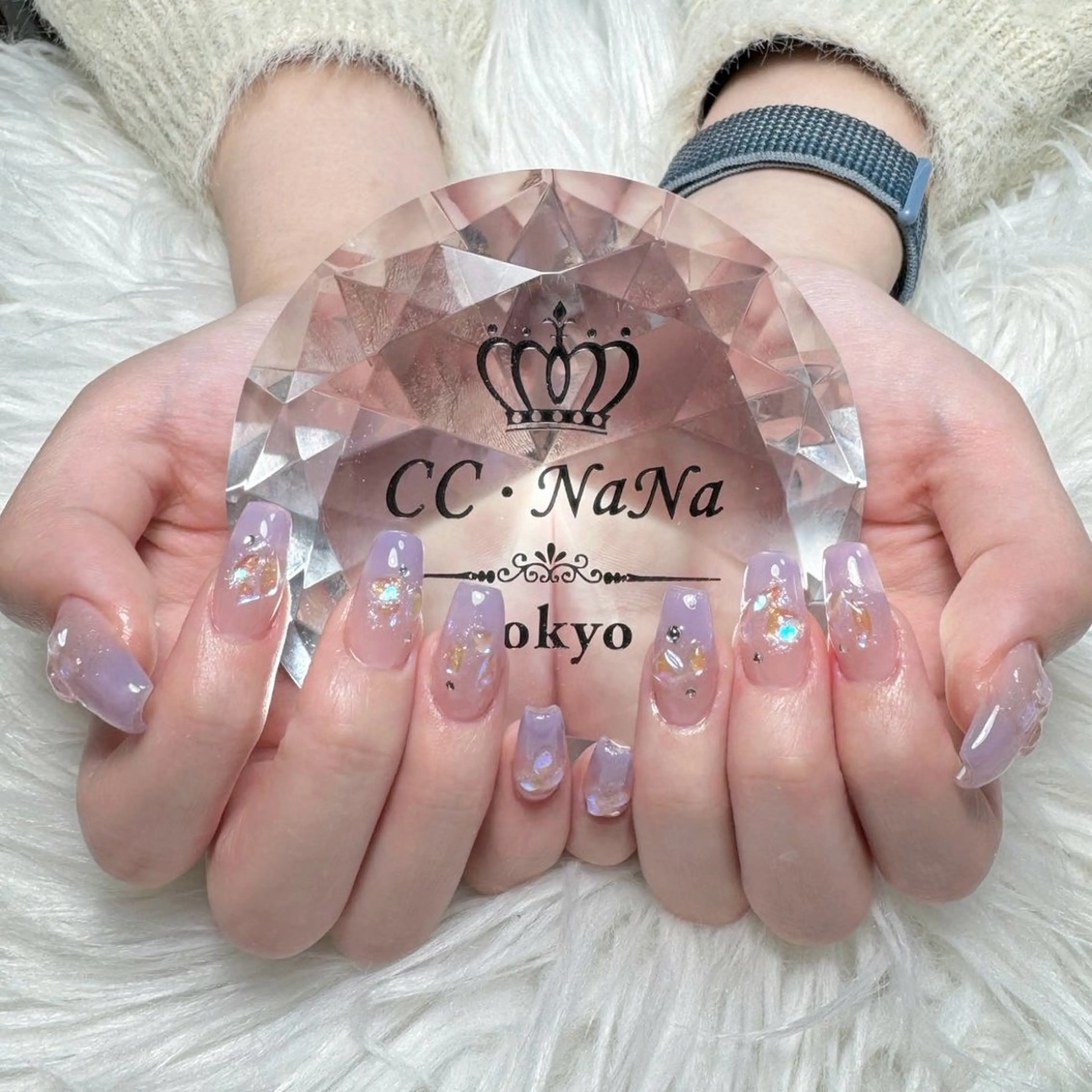 ネイル チークネイル フラッシュネイル ハート キラキラネイル 韓国ネイル ハンドネイル 💎CC・NaNa 韓国風ネイル🌙のネイルデザイン